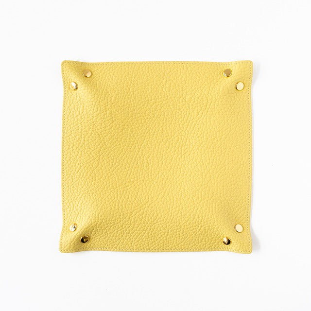 [6th Anniversary Sale] Leather Tray 20 Taurillon Clemence/Jaune Poussin