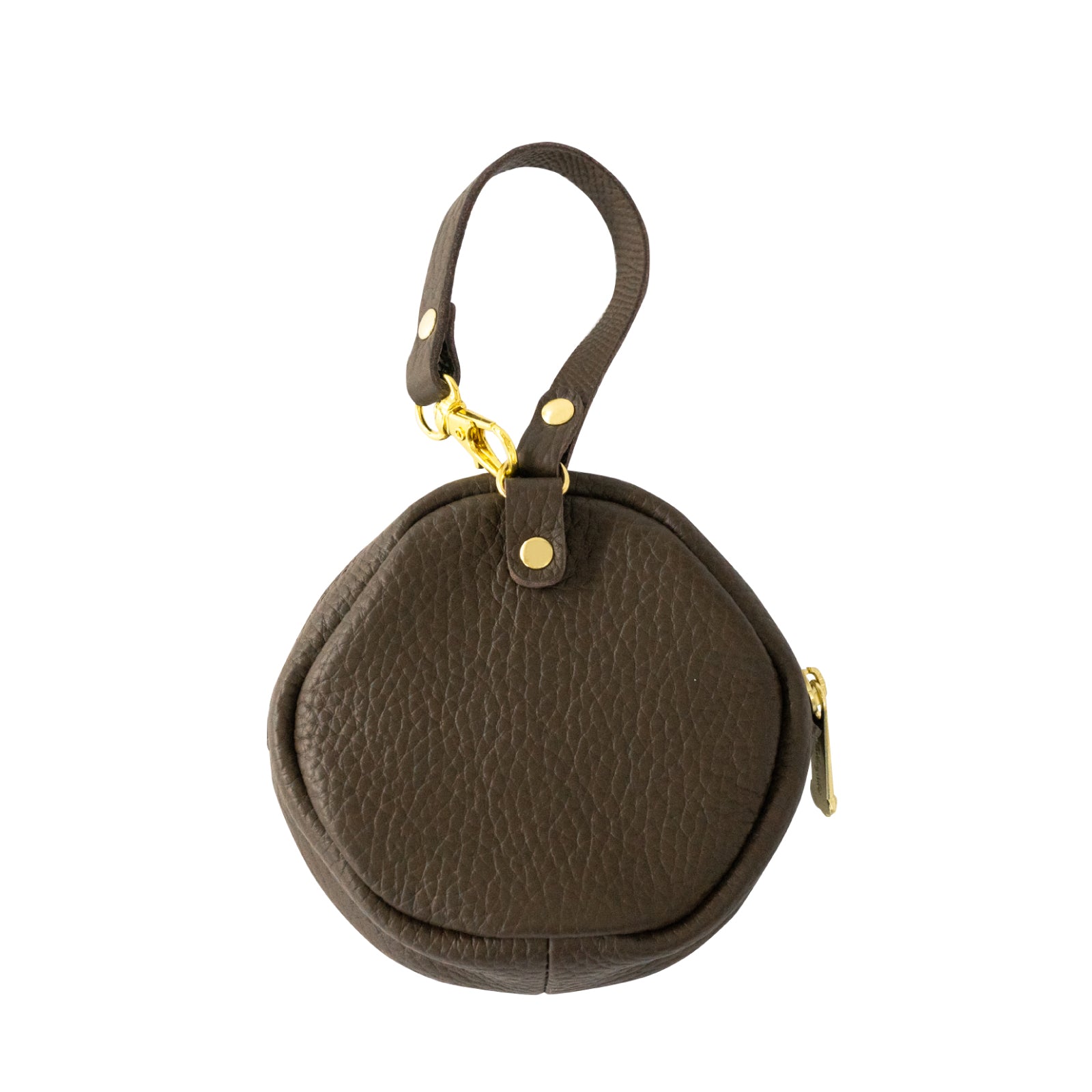 PAWチャームポーチ　キュイール　マッシュ  /  チョコ