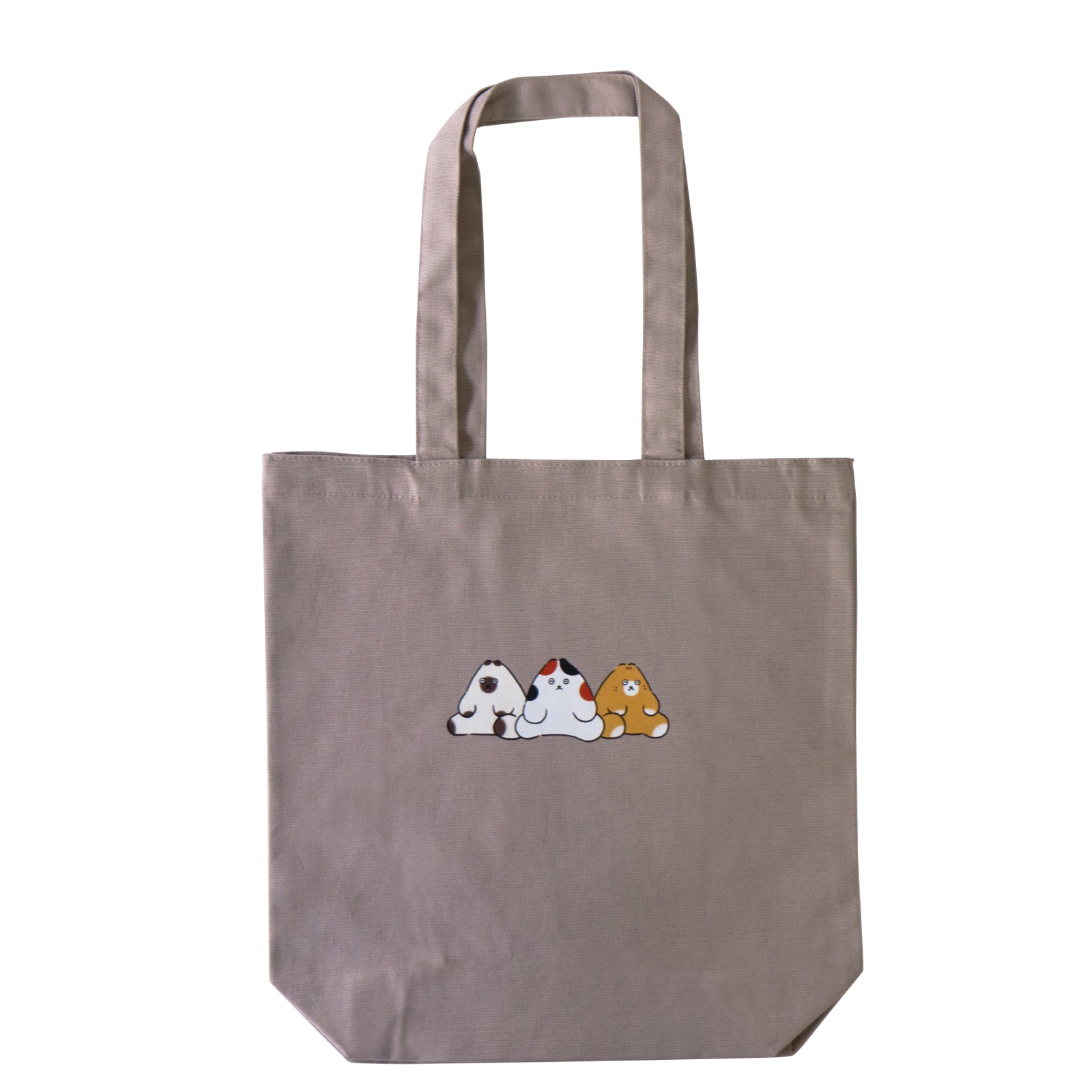 【期間限定：3月20日(金)22:00～22日(日)】にゃんぺんトートバッグ・M  [仲良し3にゃんぺんず]  /  グレージュ