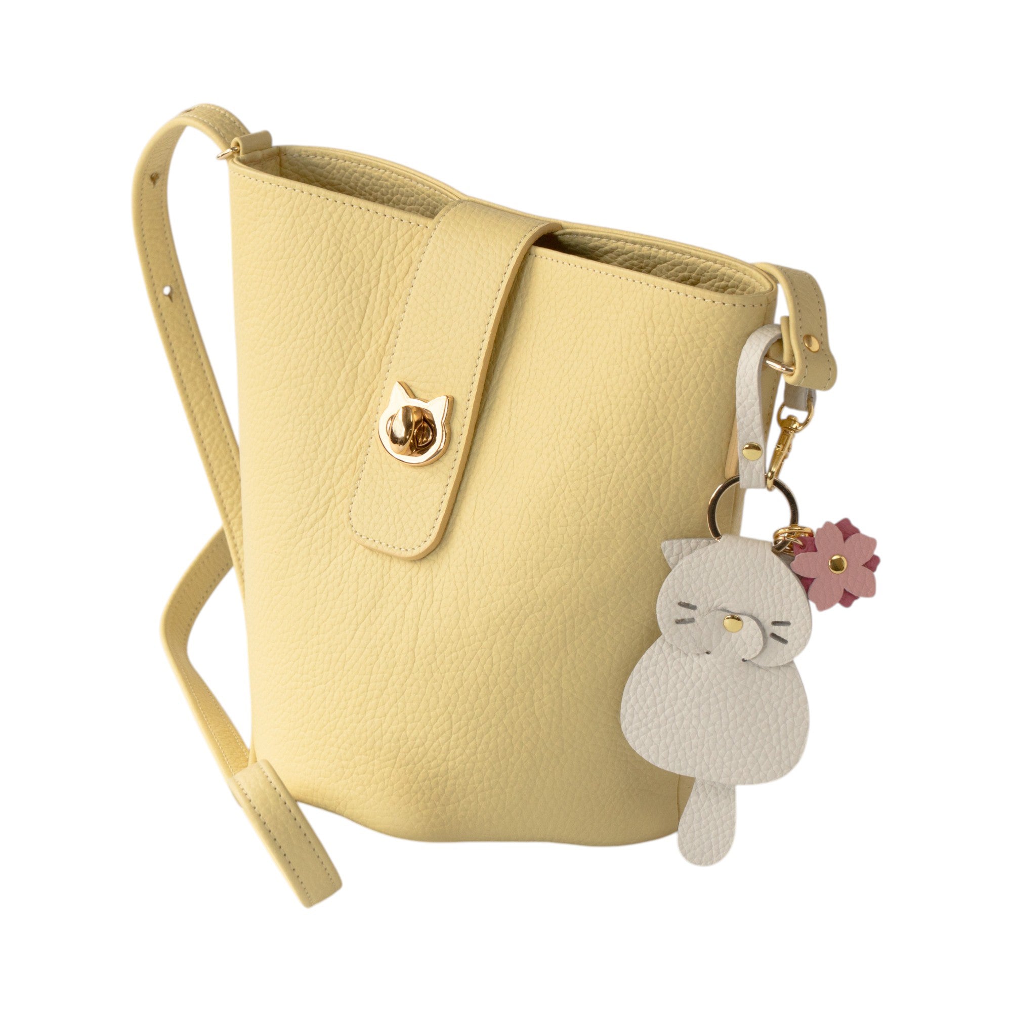 【3/20(金)20:00～ 数量限定】【さくらねこの日特別SET】ショルダーバッグ  PAW (パウ)   さくらねこチャームSET / ジョーヌプッサン