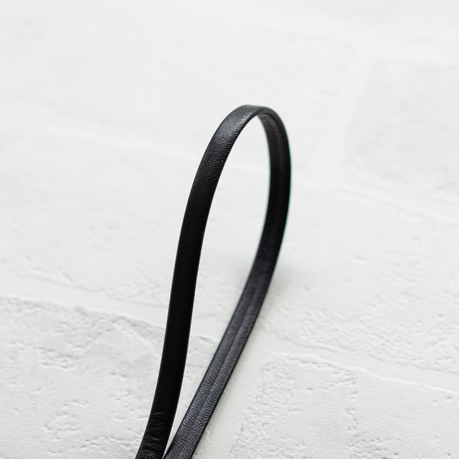 [6th Anniversary Sale] Leather smartphone strap (+ holder) Silver hardware / 122cm