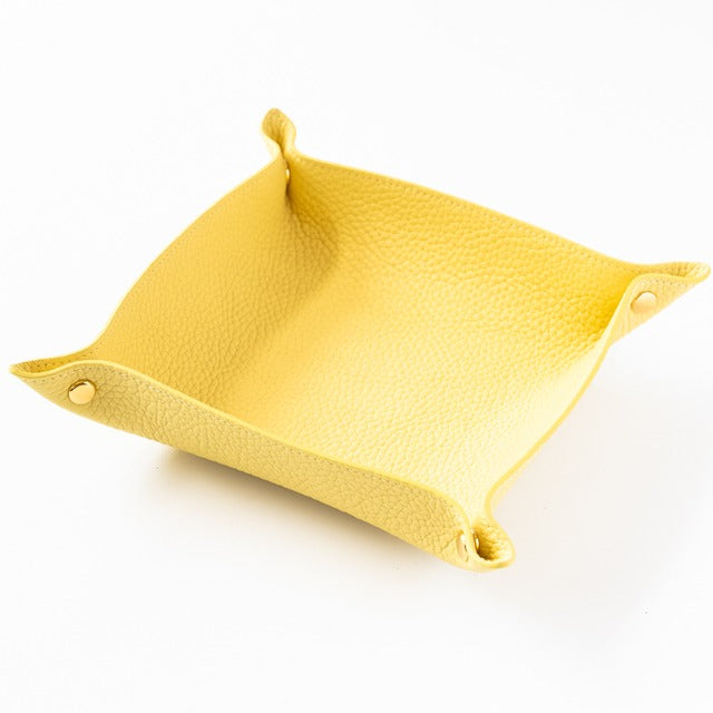 [6th Anniversary Sale] Leather Tray 20 Taurillon Clemence/Jaune Poussin