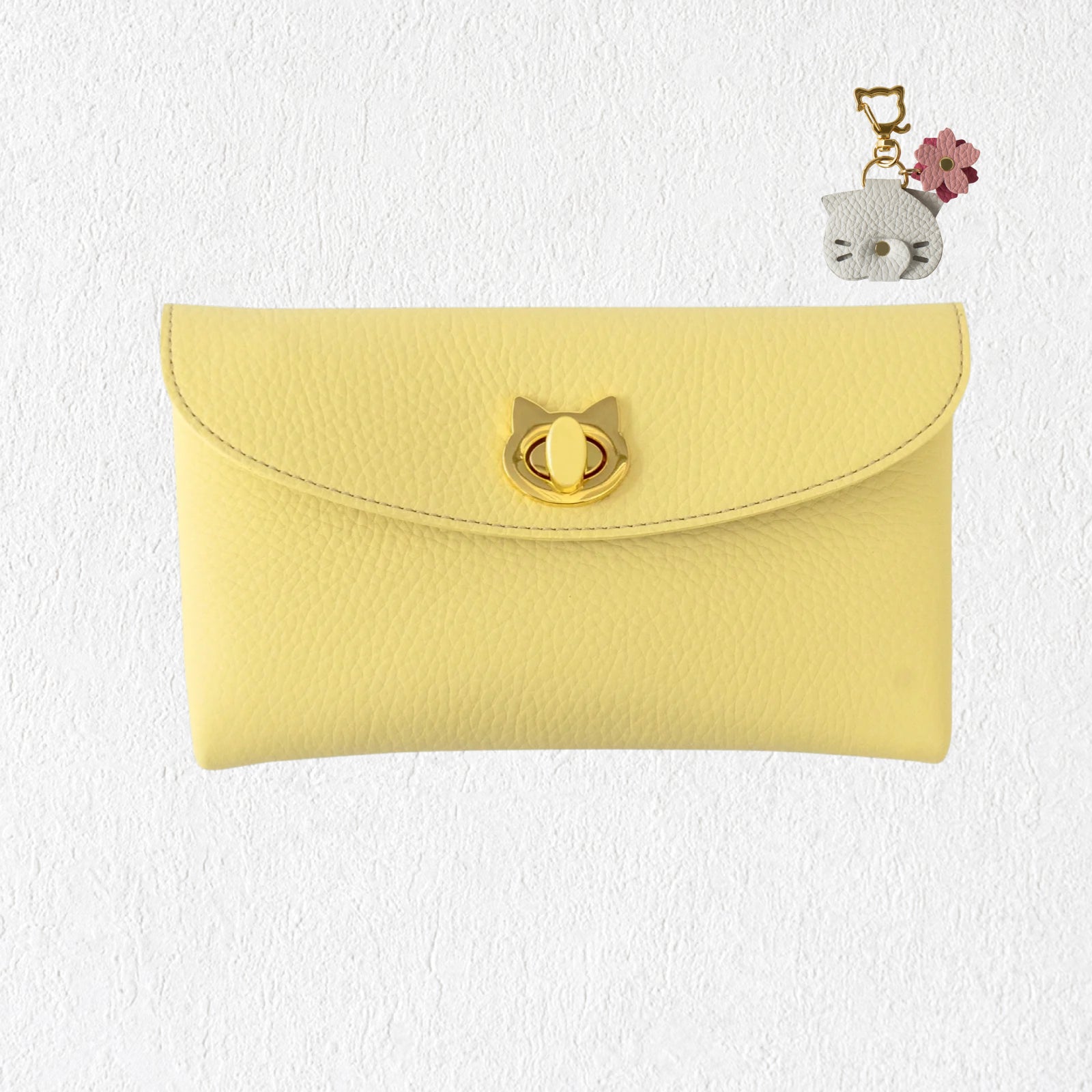 【3/20(金)20:00～ 数量限定】【さくらねこの日特別SET】フラップウォレット・フルーニャ ロング    さくらねこチャームSET  / ジョーヌプッサン