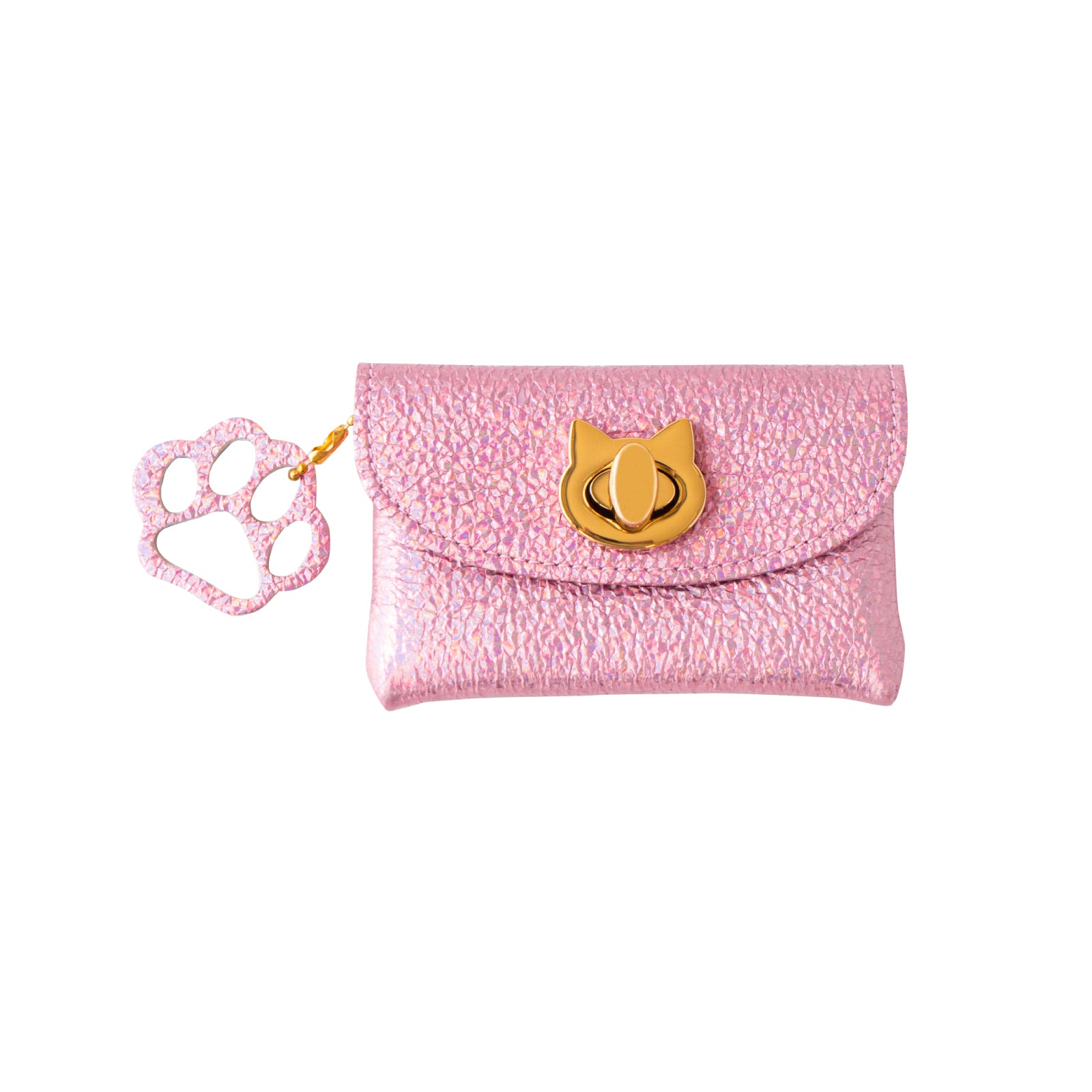 【8/7(木)22:00〜 26時間限定販売】フルーニャポーチ・ ミニ　プリズムレザー  / オーロラローズ