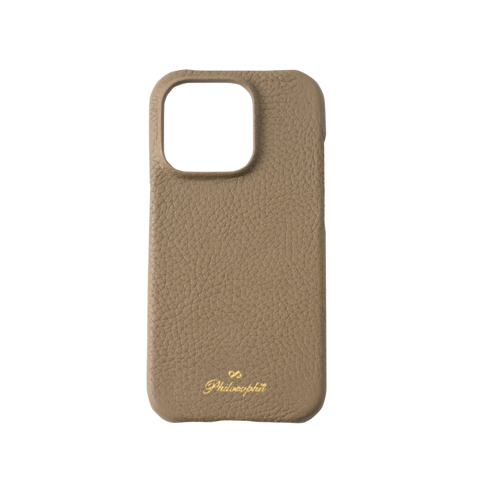 [6th Anniversary Thanksgiving] iPhone Back Cover (iPhone15pro/Etoupe) Taurillon Clemence