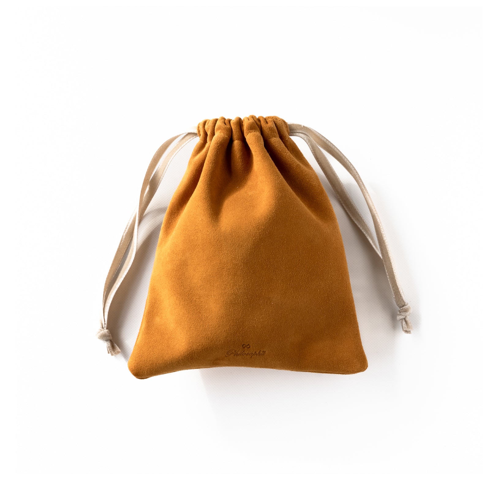 Mini drawstring pouch M suede leather