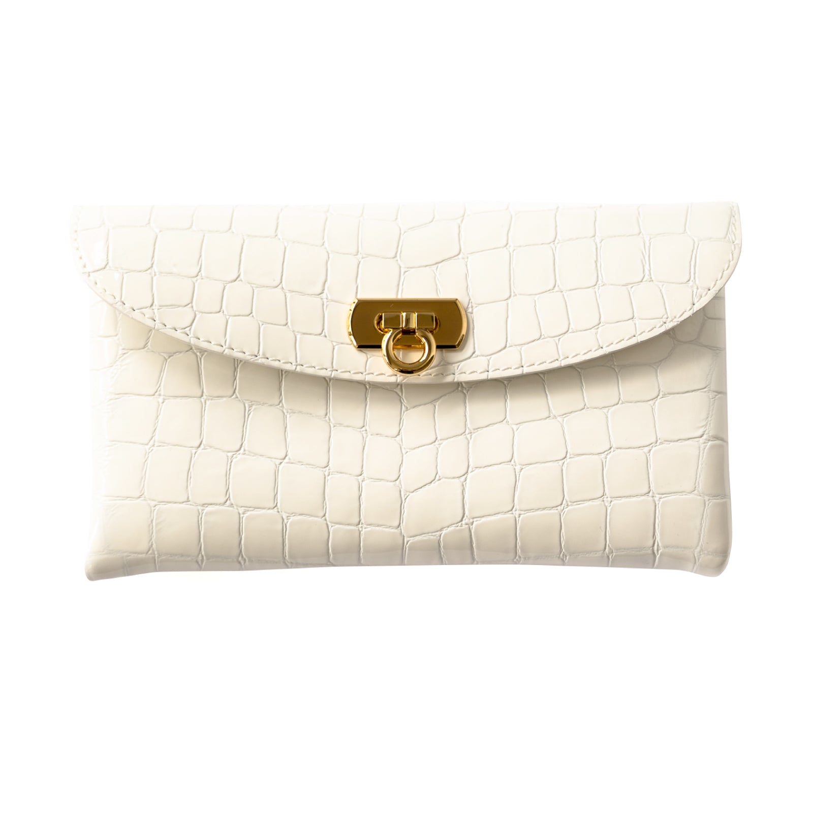 [Made to order 15% off - Chromer Fair] Flap Wallet - Fleur Long Chromer Leather / Pure White