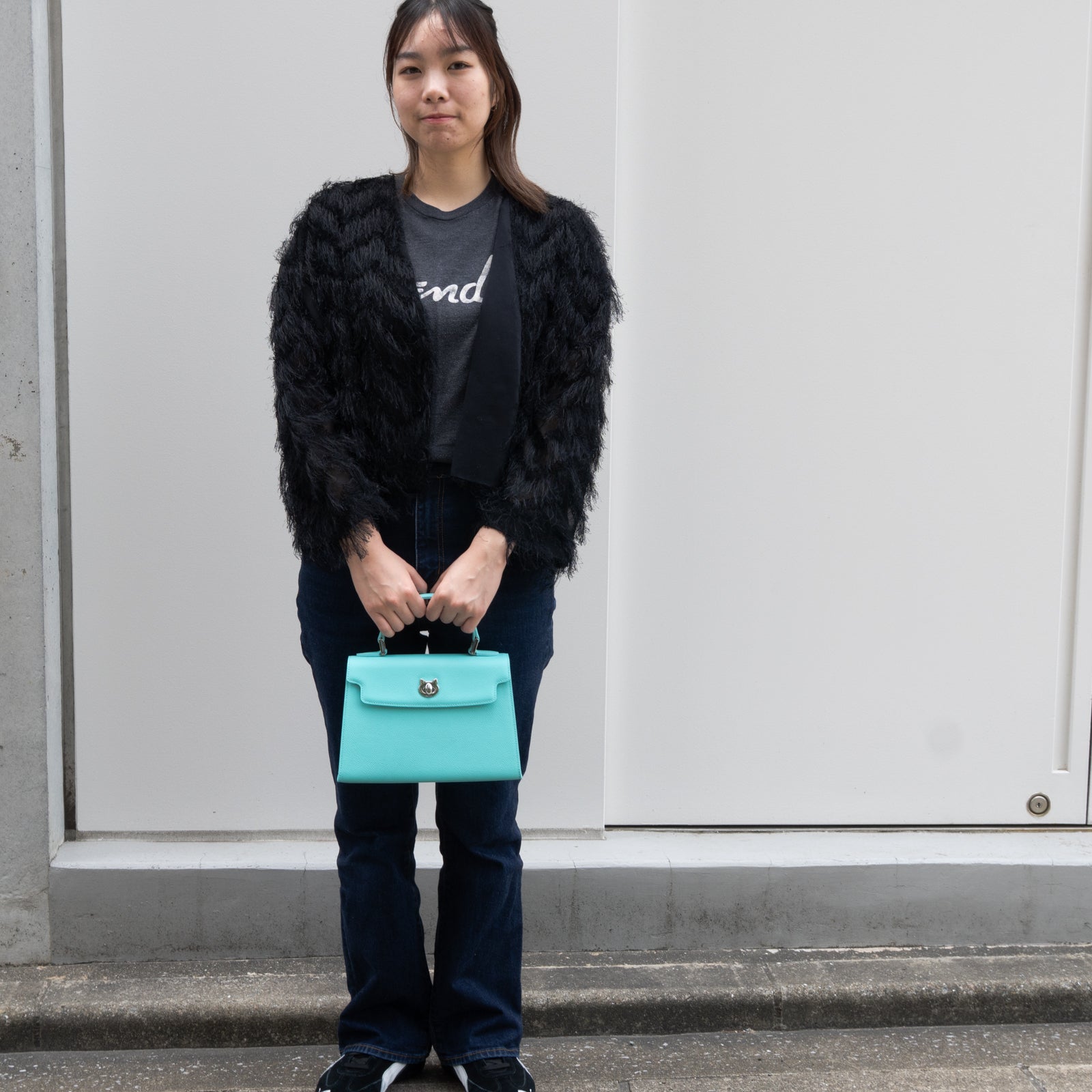 [Limited quantity] Handbag Nyanpanera 25 Shoulder SET Veau Epsom / Tiffany Blue