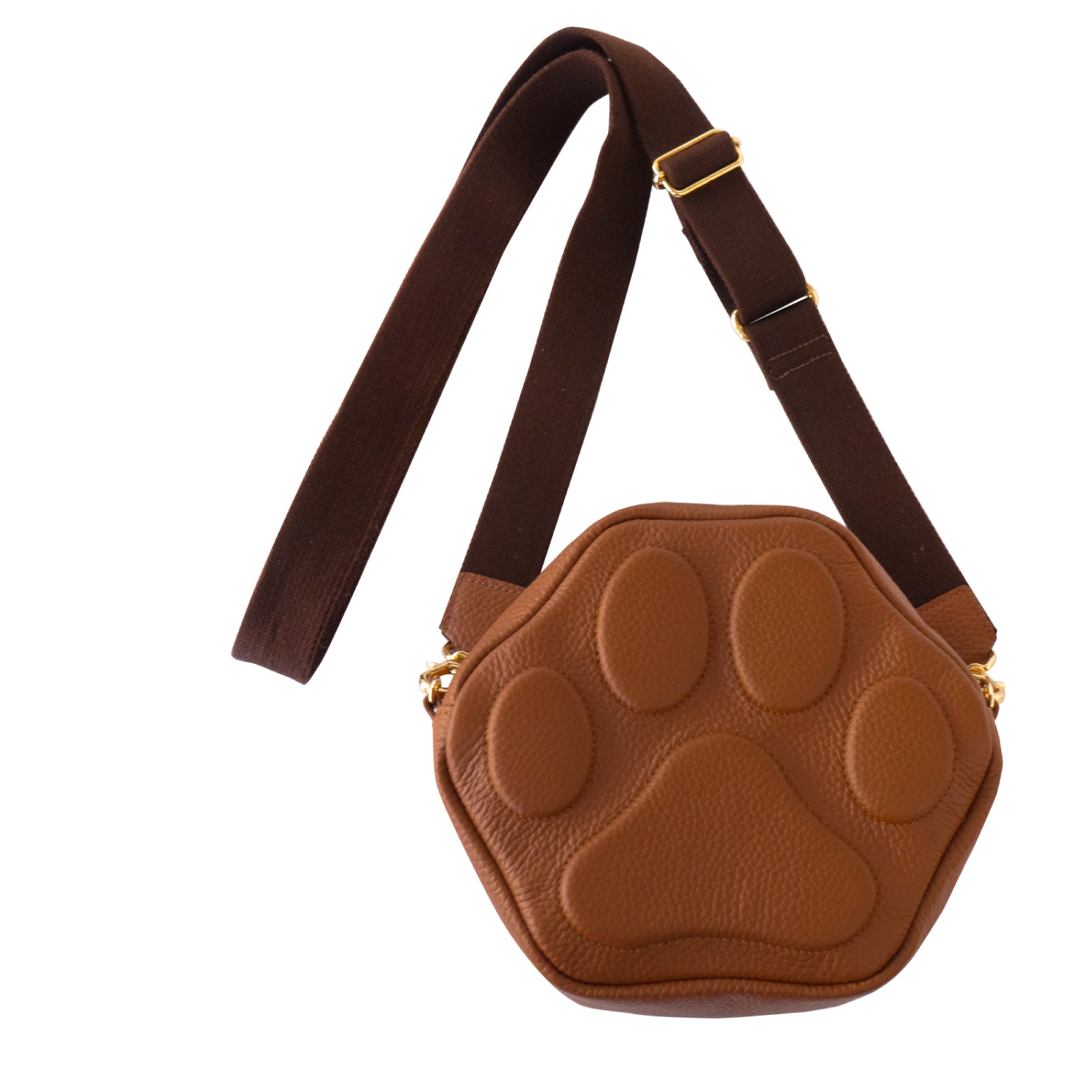 PAWポシェット  キュイール・マッシュ  /  キャメル