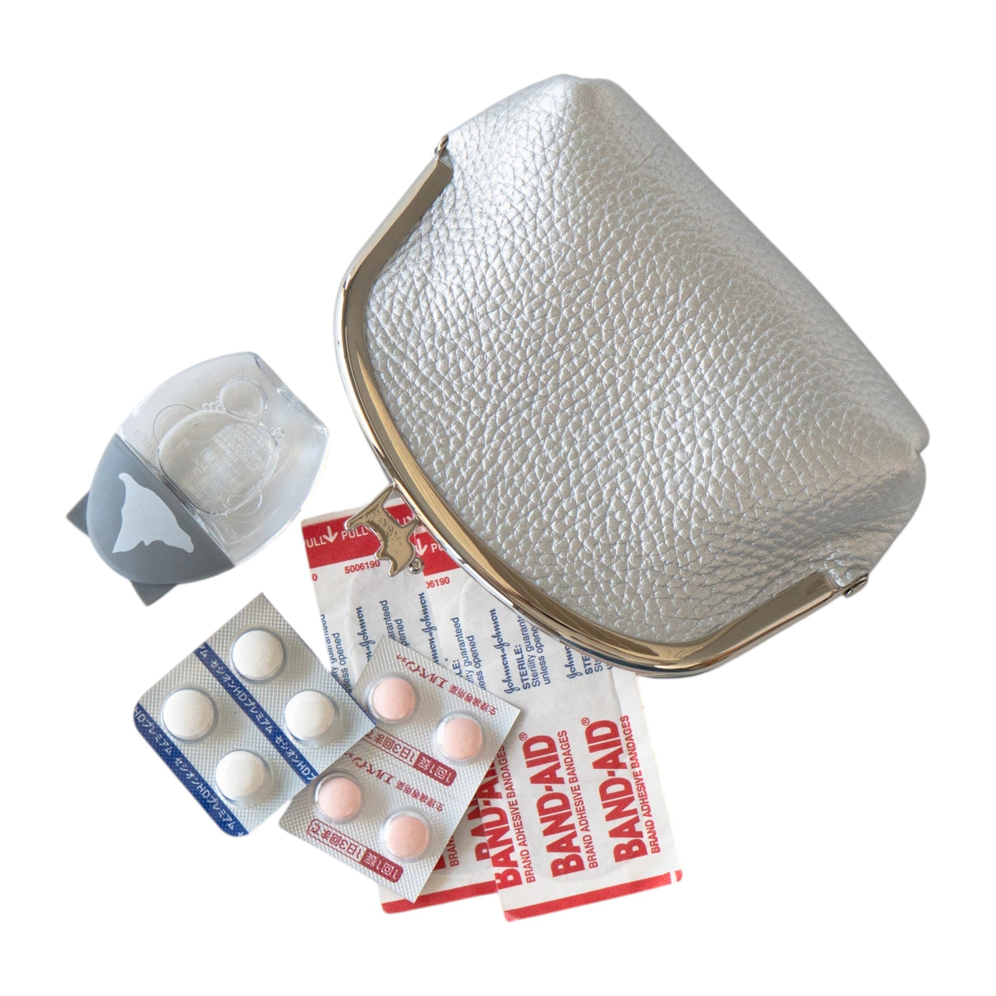 【期間限定：4/24(金)22:00〜26(日)】【受注生産】にゃまぐちポーチ   キュイール・マッシュ / シルバー