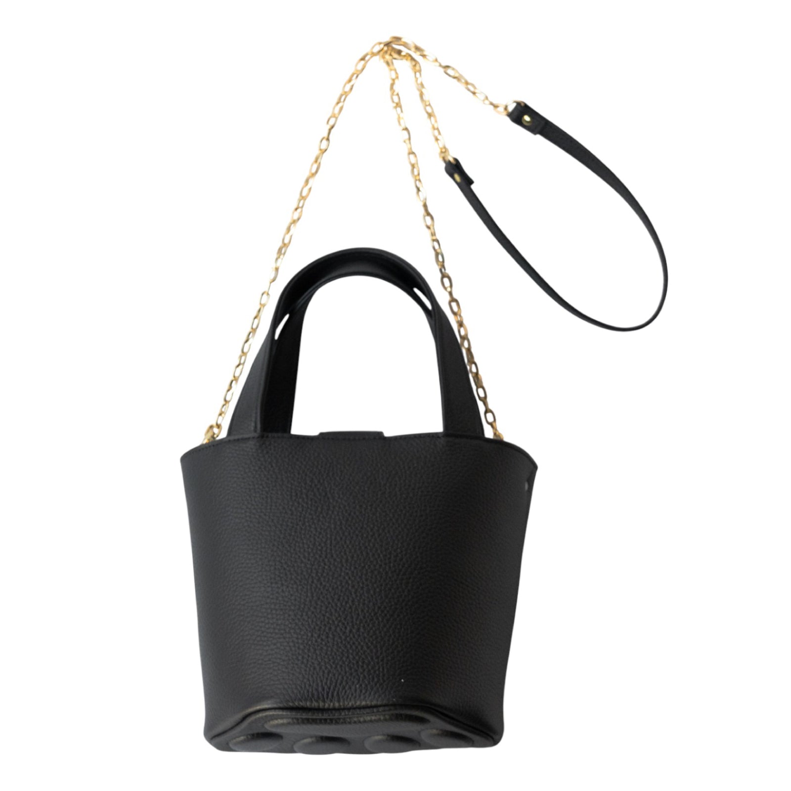 【12/7(日)22:00～ 26時間限定販売】【数量限定】 チェーンショルダー付きミニバッグ・PAW  (パウ)   / ブラック [選べる金具]