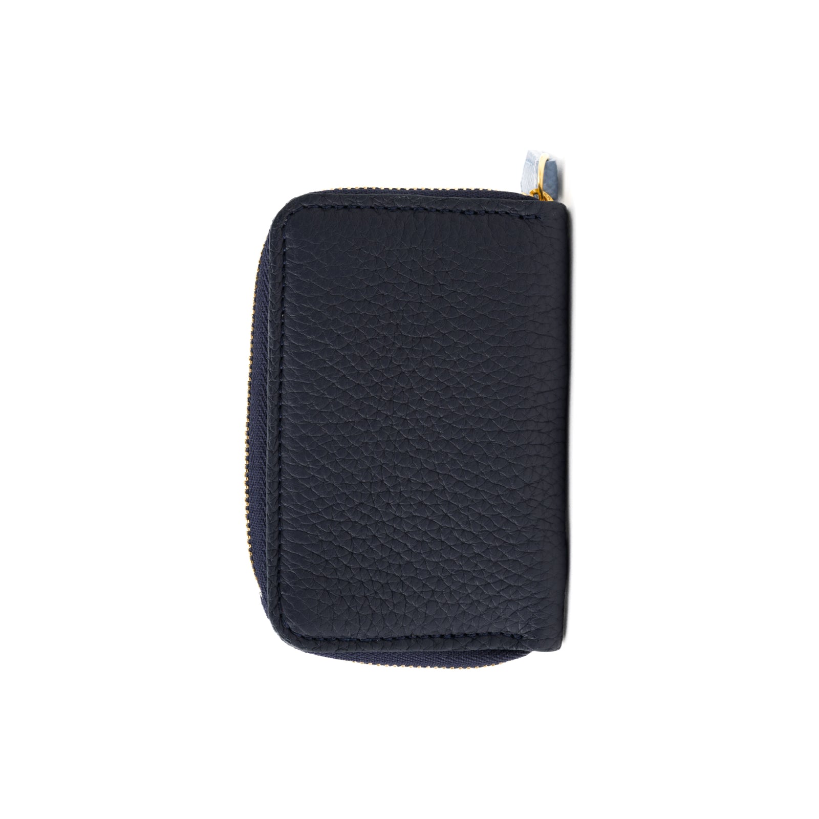 Round zipper 6-key smart key case Taurillon Clemence / Bleu Nuit