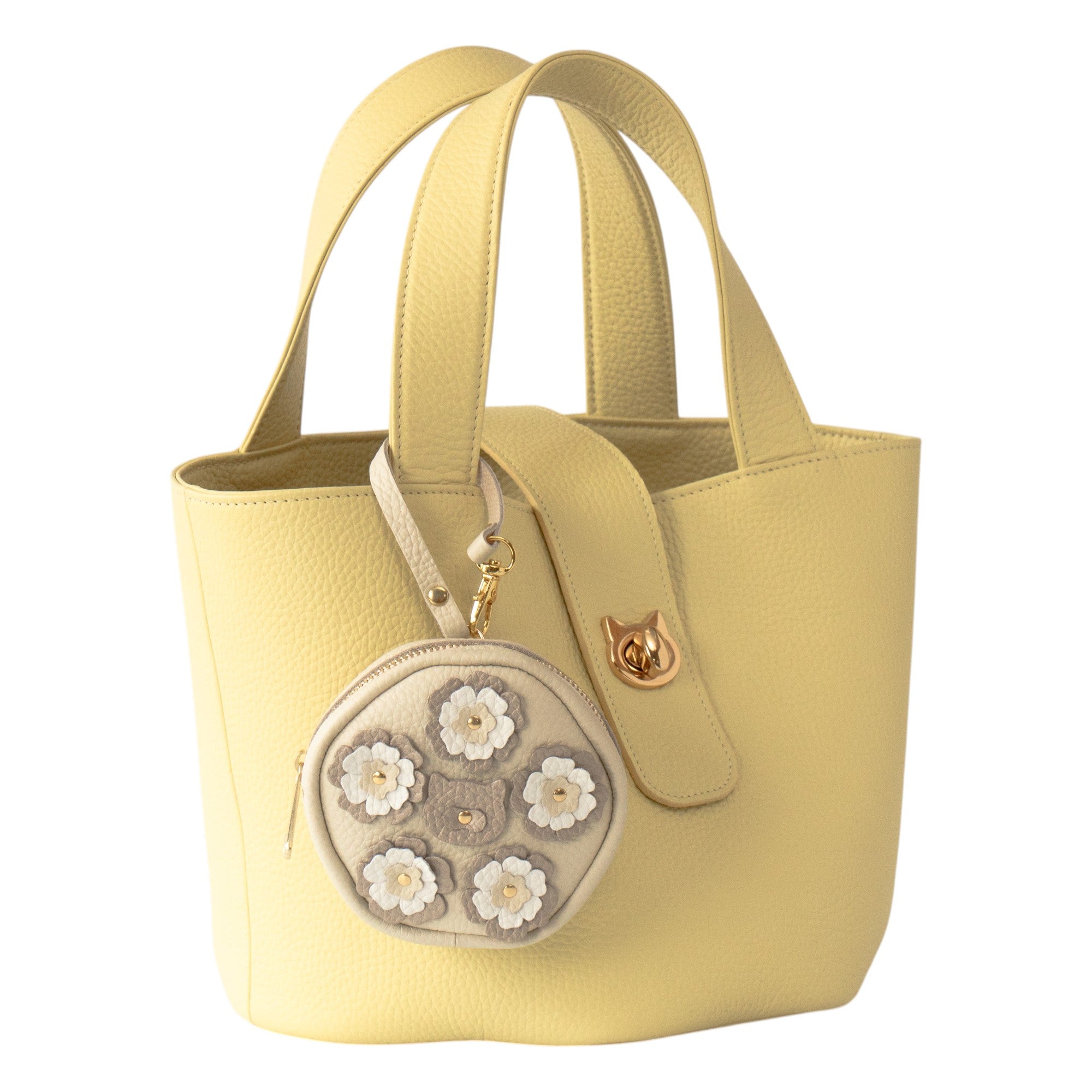 [Pre-order sales: 5/15 (Fri) 22:00 - 5/17 (Sun)] Flower Nyan Charm Pouch Cuir Mash / Meringue