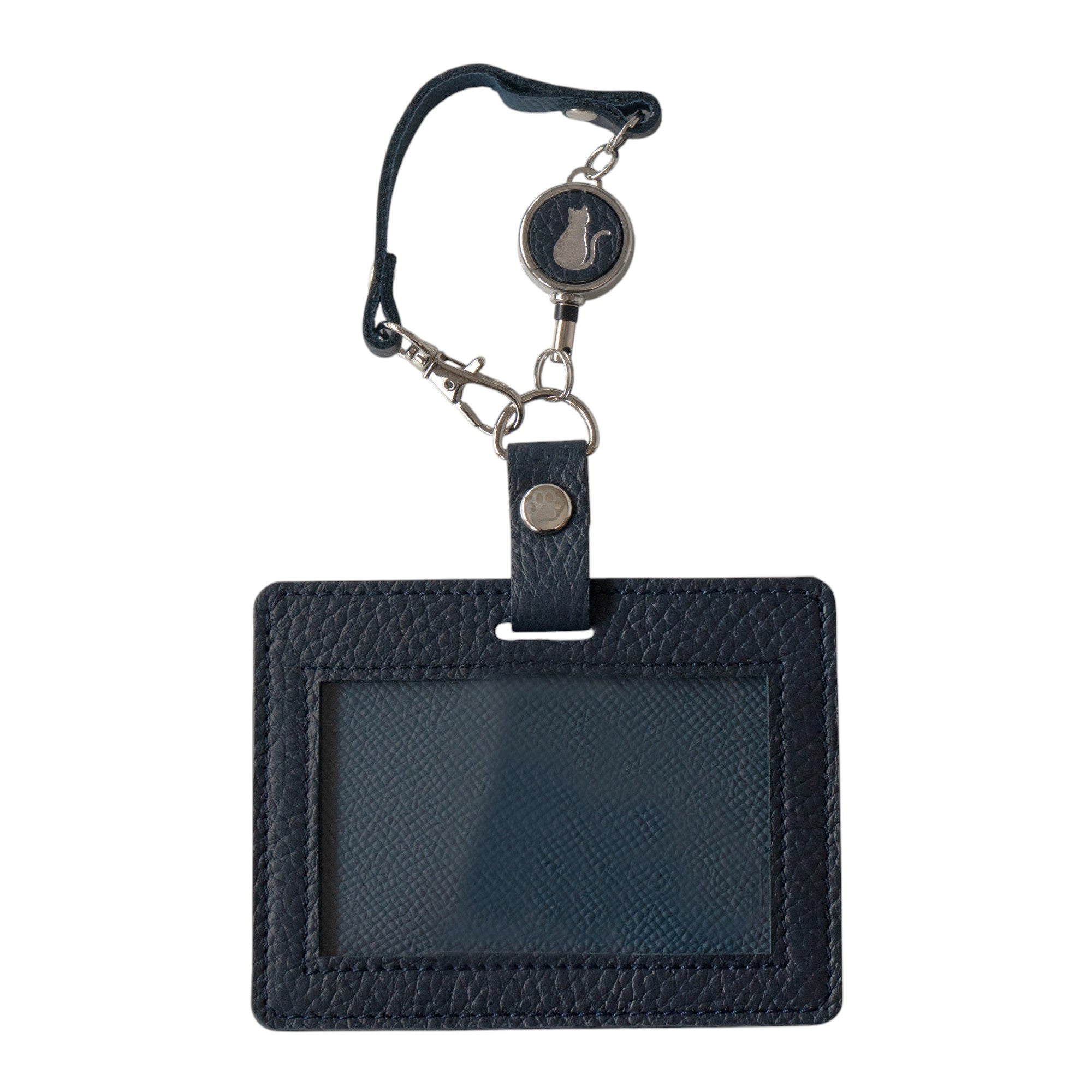 【受注販売：7/24(金)22:00～26(日)】【初回10%OFF】ストラップが選べるIDカードホルダー / ブルーニュイ