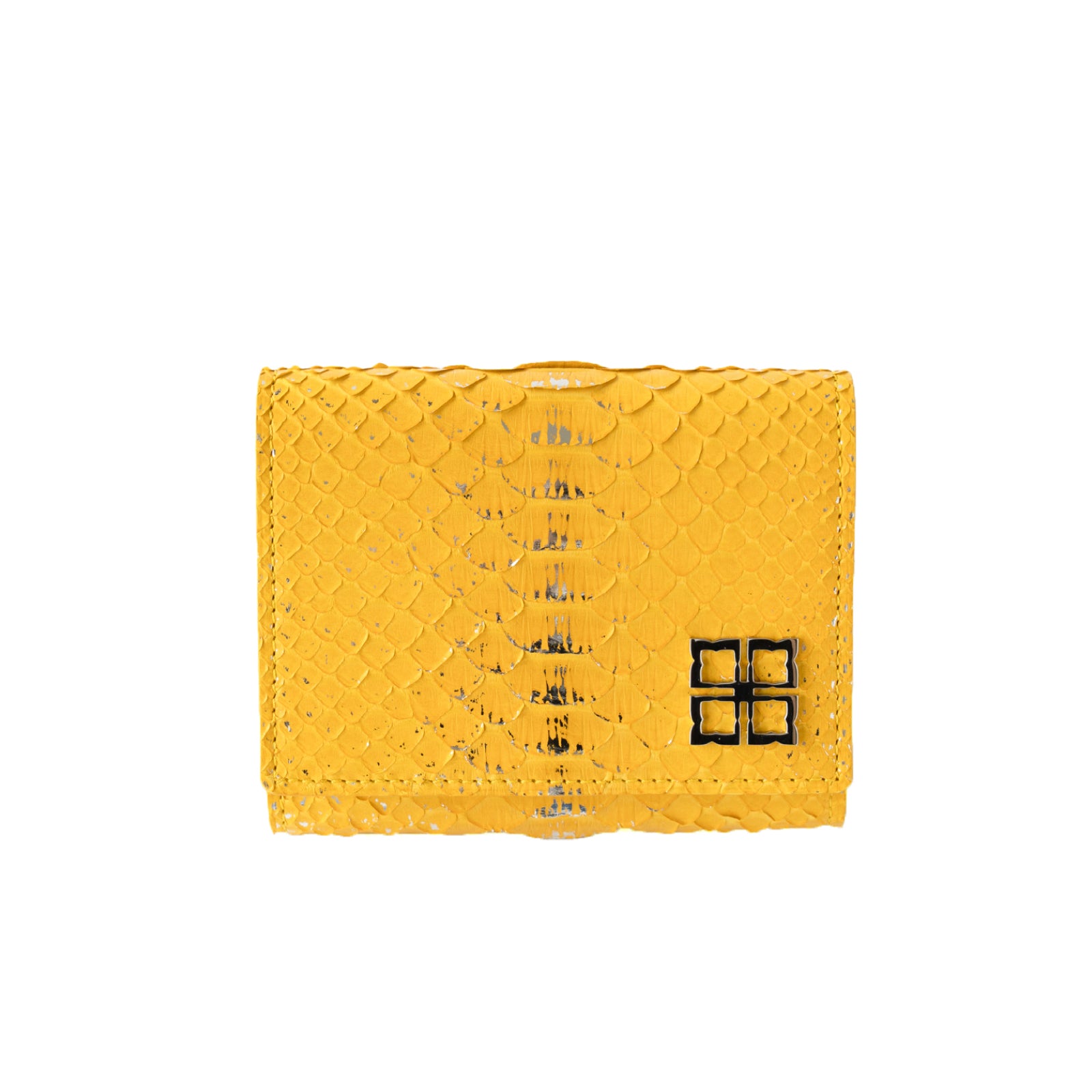 [Made to order 9/13 (Fri) - 9/23 (Mon)] Handy Wallet Opera Lily Grande Foil Python / Silver Yellow