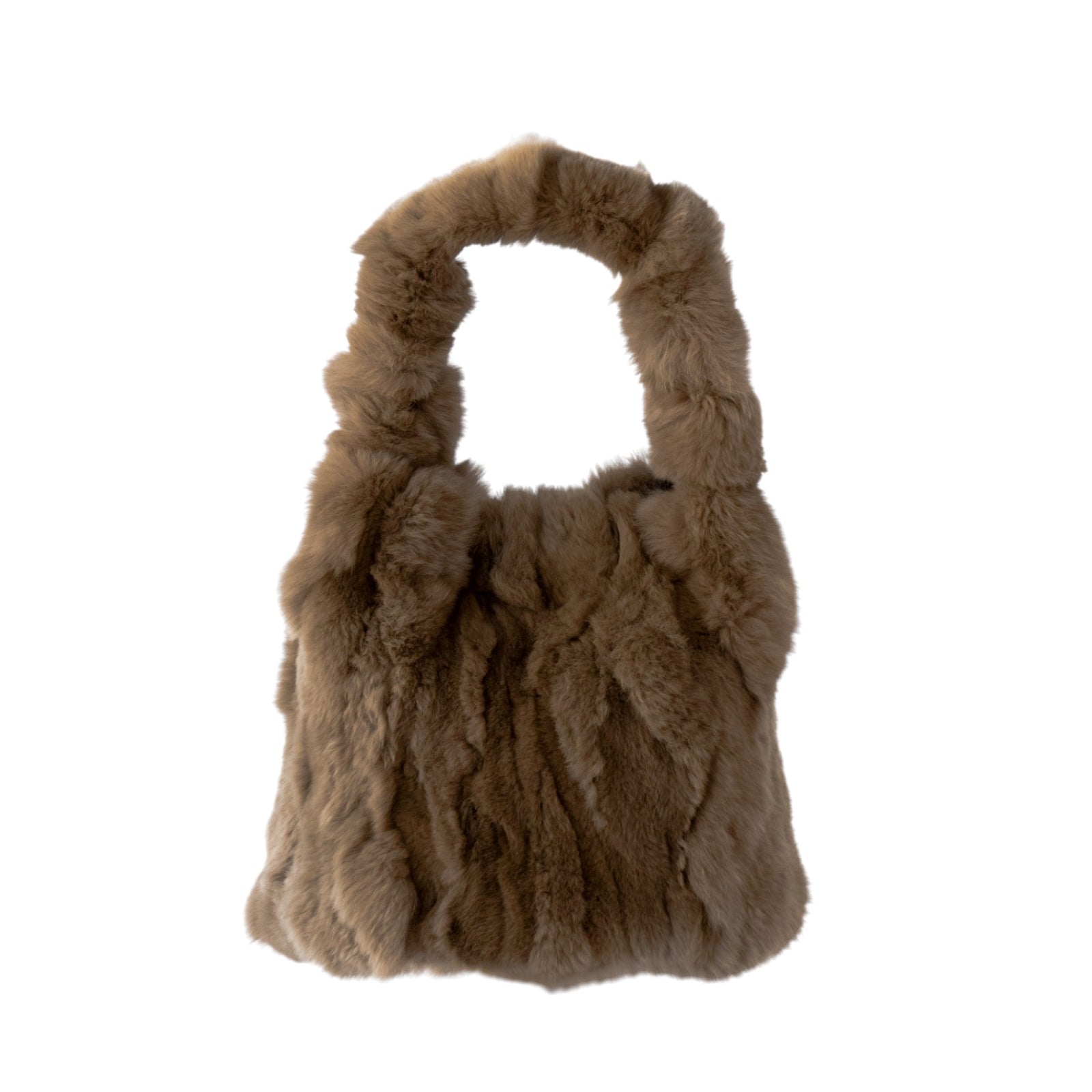 【11/21(金)22:00～ 26時間限定販売】【数量限定】 ワンハンドルファーバッグ・PAW  (パウ)   / キャメル