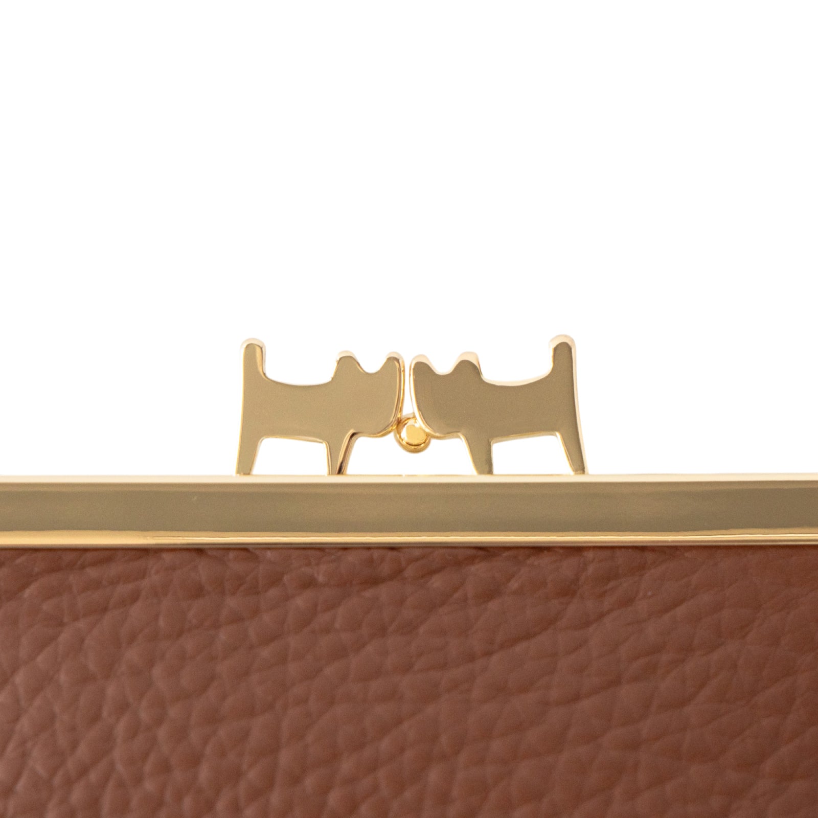 にゃまぐちウォレット　キュイール・マッシュ  / キャメル