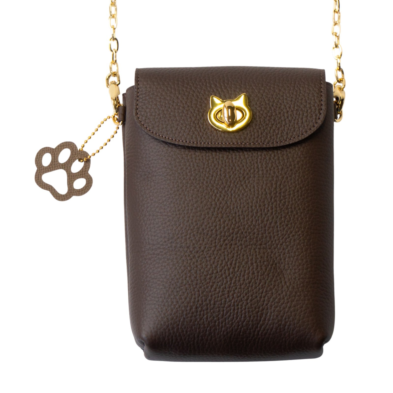 フルーニャスマホポシェット   キュイール・マッシュ  /  チョコ