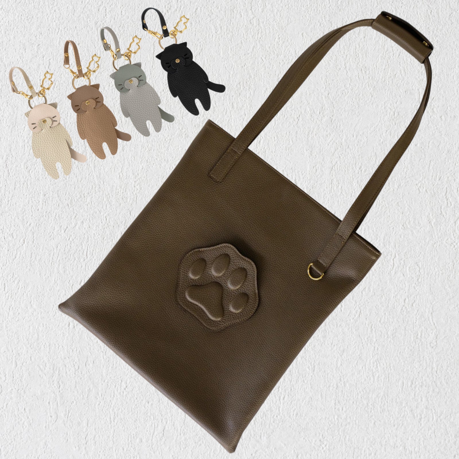 A4 Tote Bag PAW Cuir Mache / Chocolate 