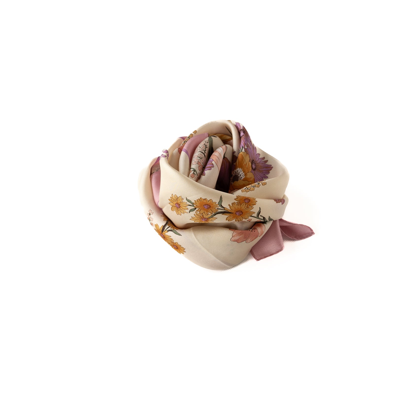 [6th Anniversary Sale] Silk Scarf Petite Antique Flower