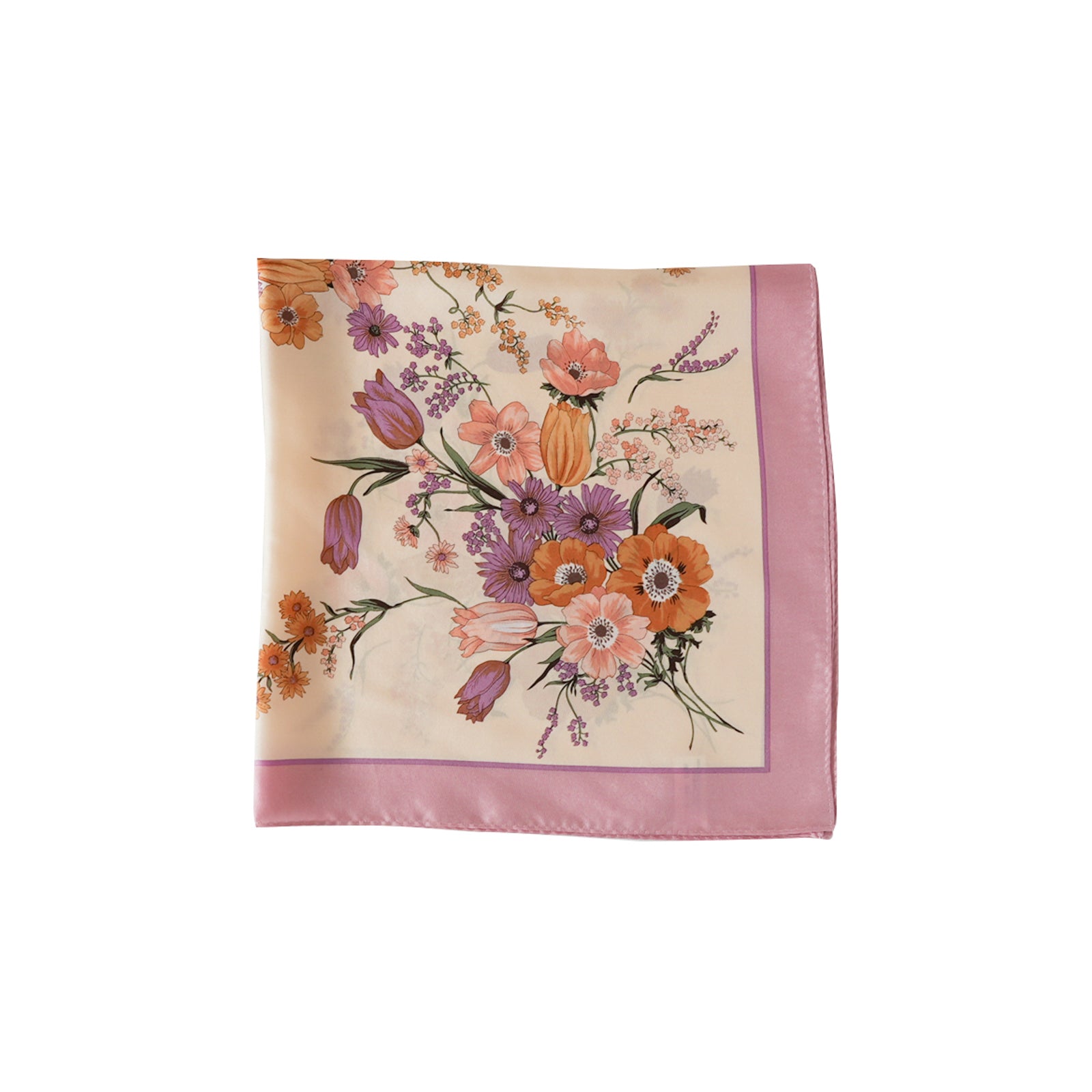 [6th Anniversary Sale] Silk Scarf Petite Antique Flower