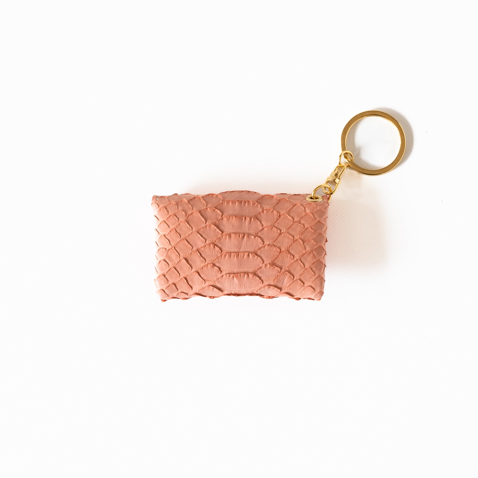 Soft leather flap minimini key ring Python (color)