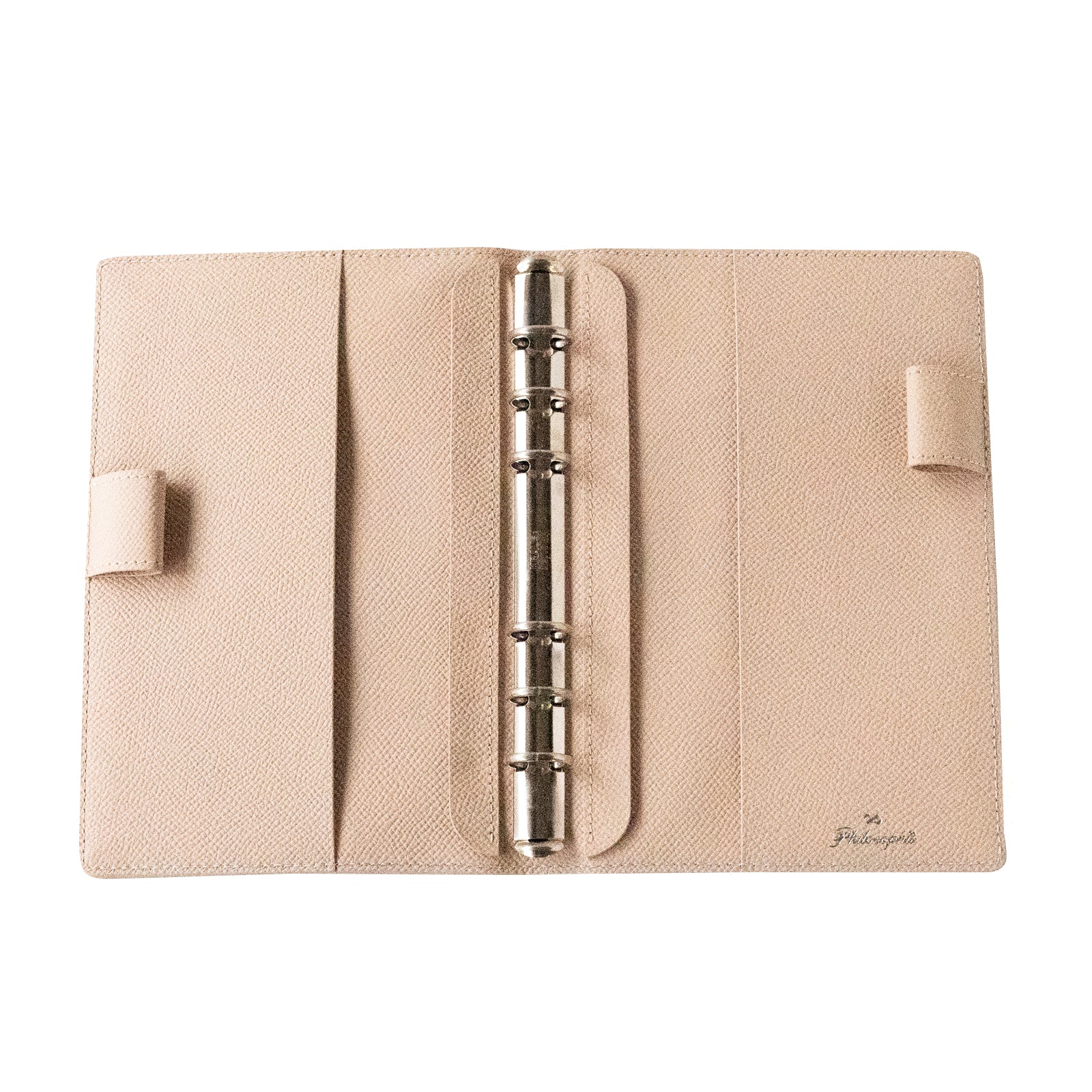 pic【6th Anniversary Thanksgiving】Bible Size System Organizer Cover Taurillon Clemence/Pink Beige
