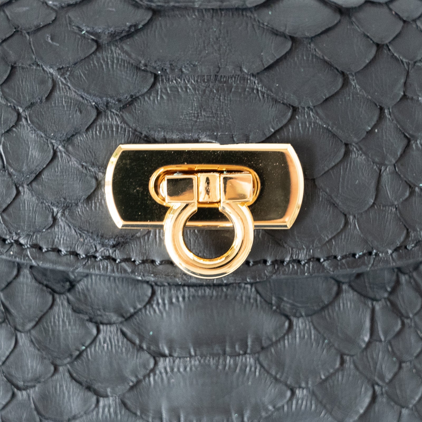 [Pre-order] Leather flap middle wallet / Python (color)