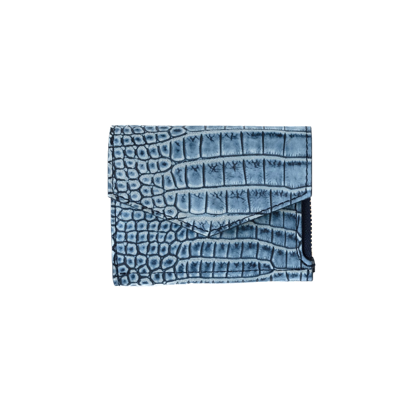 [Limited Item] L-shaped zipper handy wallet nubuck crocodile