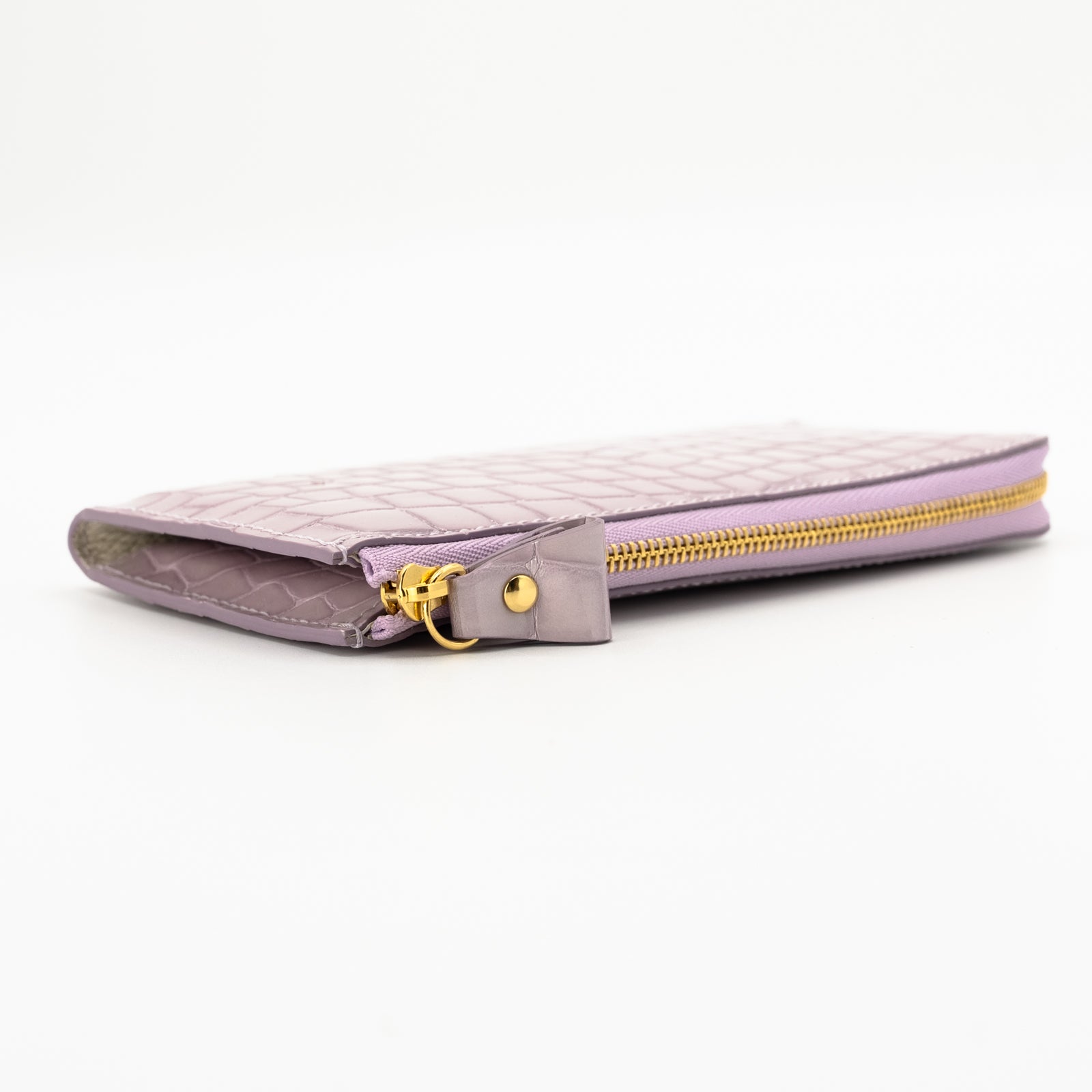 Long wallet with L-Shaped fastener/ Cromel