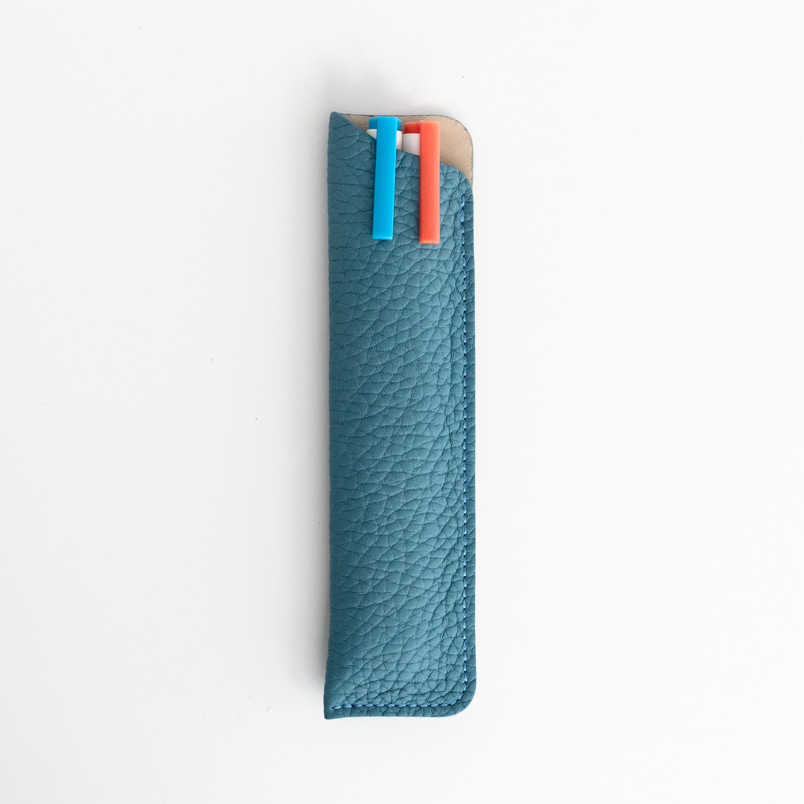[Special Sale] Minimalist Pencil Case in Taurillon Clemence/Blue Jean