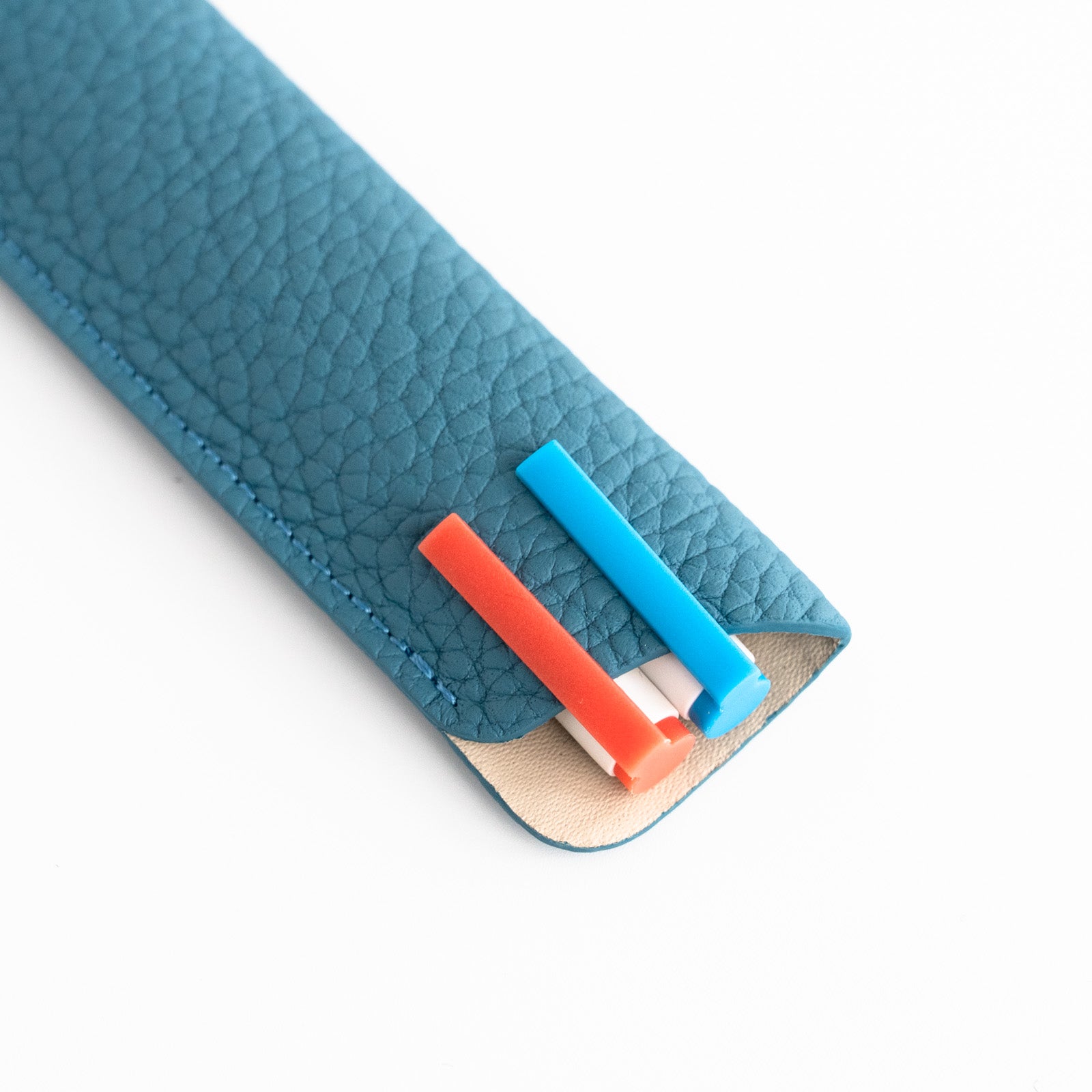 [Special Sale] Minimalist Pencil Case in Taurillon Clemence/Blue Jean