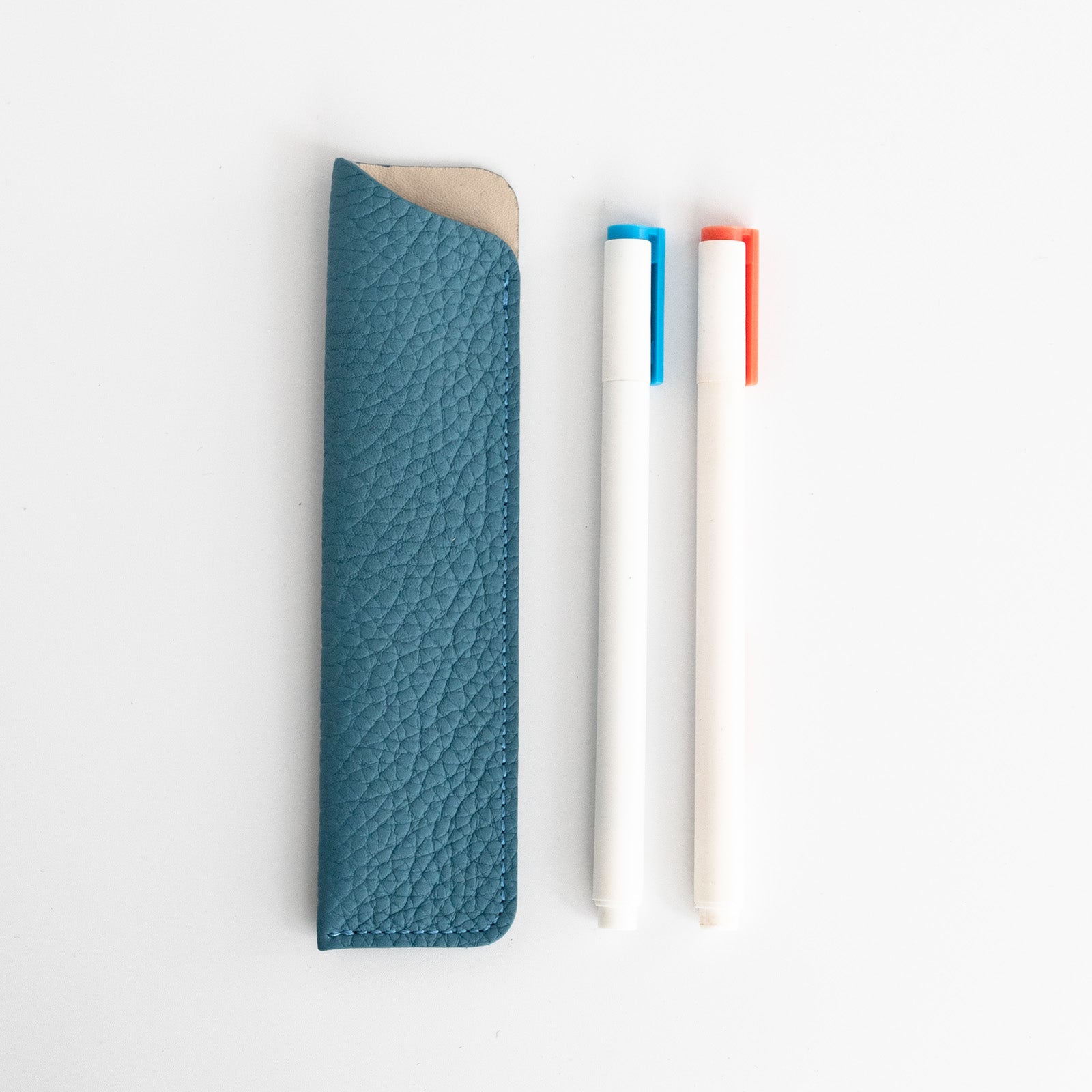 [Special Sale] Minimalist Pencil Case in Taurillon Clemence/Blue Jean