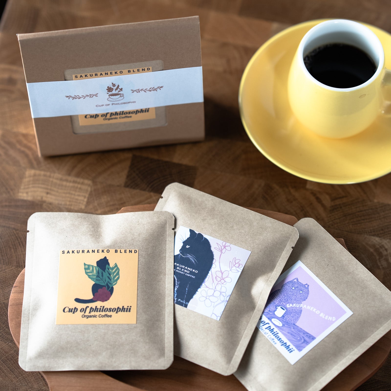 プチギフト】3種さくらねこブレンドセット・自家焙煎コーヒードリップ