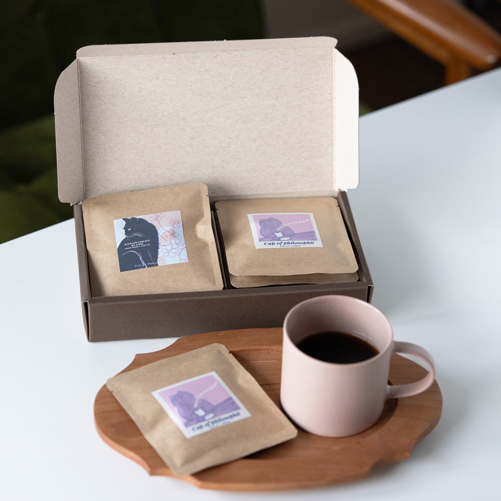ギフトBOX】3種セットさくらねこブレンド・自家焙煎コーヒードリップ