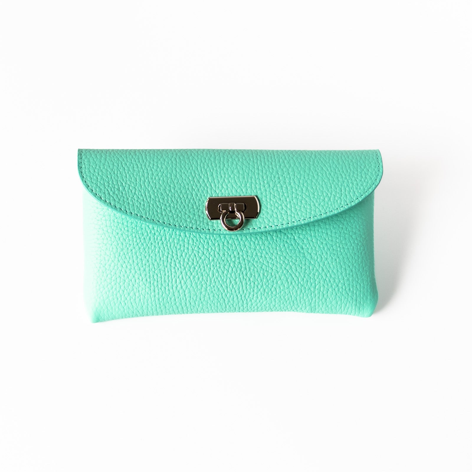 【受注生産】フラップウォレット フルール・ロング キュイール・マッシュ／ブルードラジェ