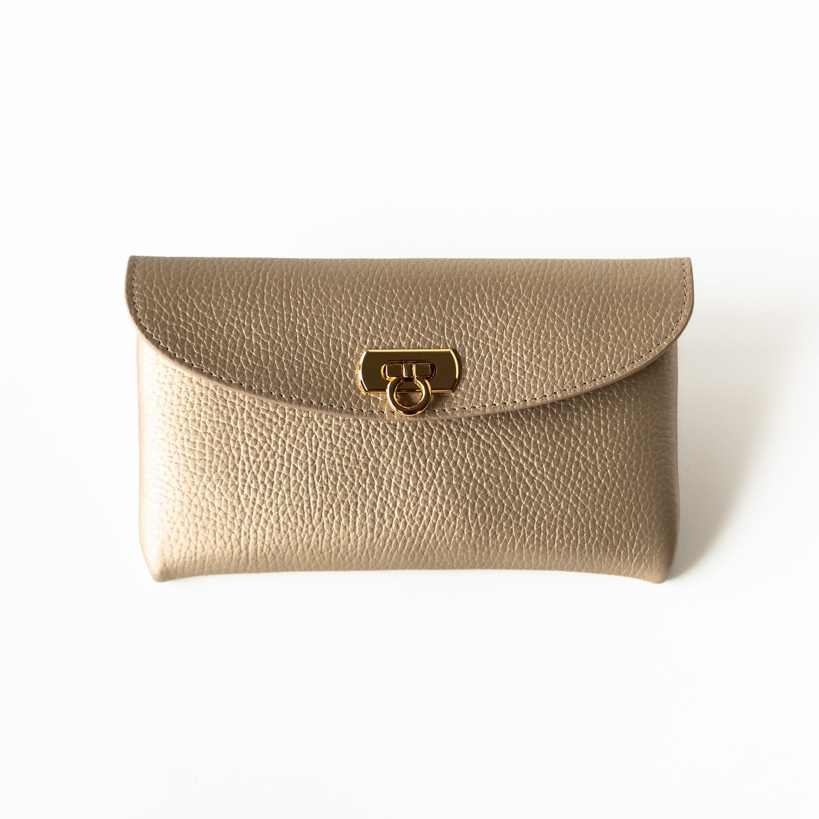 【受注生産】フラップウォレット フルール・ロング キュイール・マッシュ／シャンパンゴールド