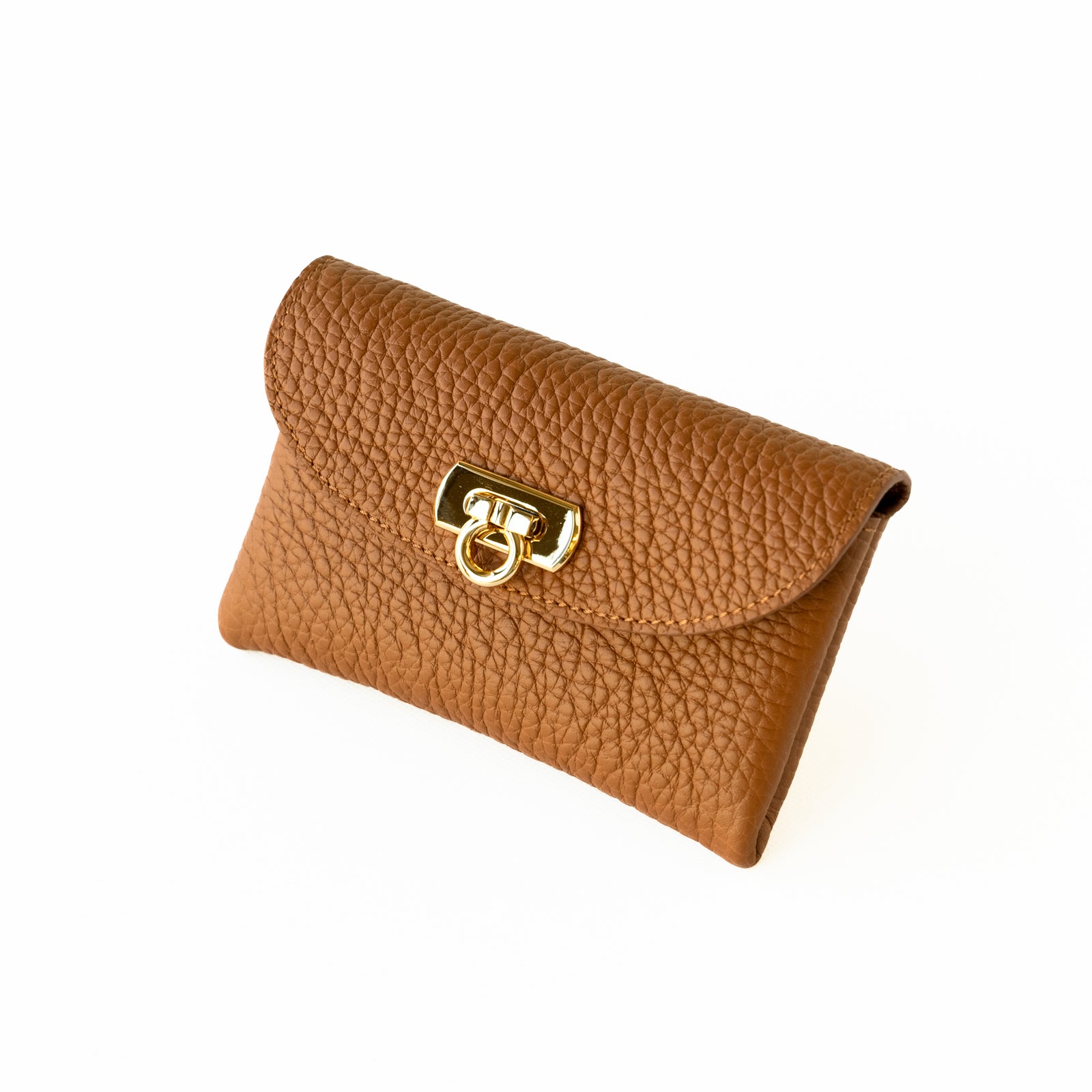 [6th Anniversary Sale] Soft Leather Flap Middle Wallet (with Crocodile Pocket) Taurillon Clemence