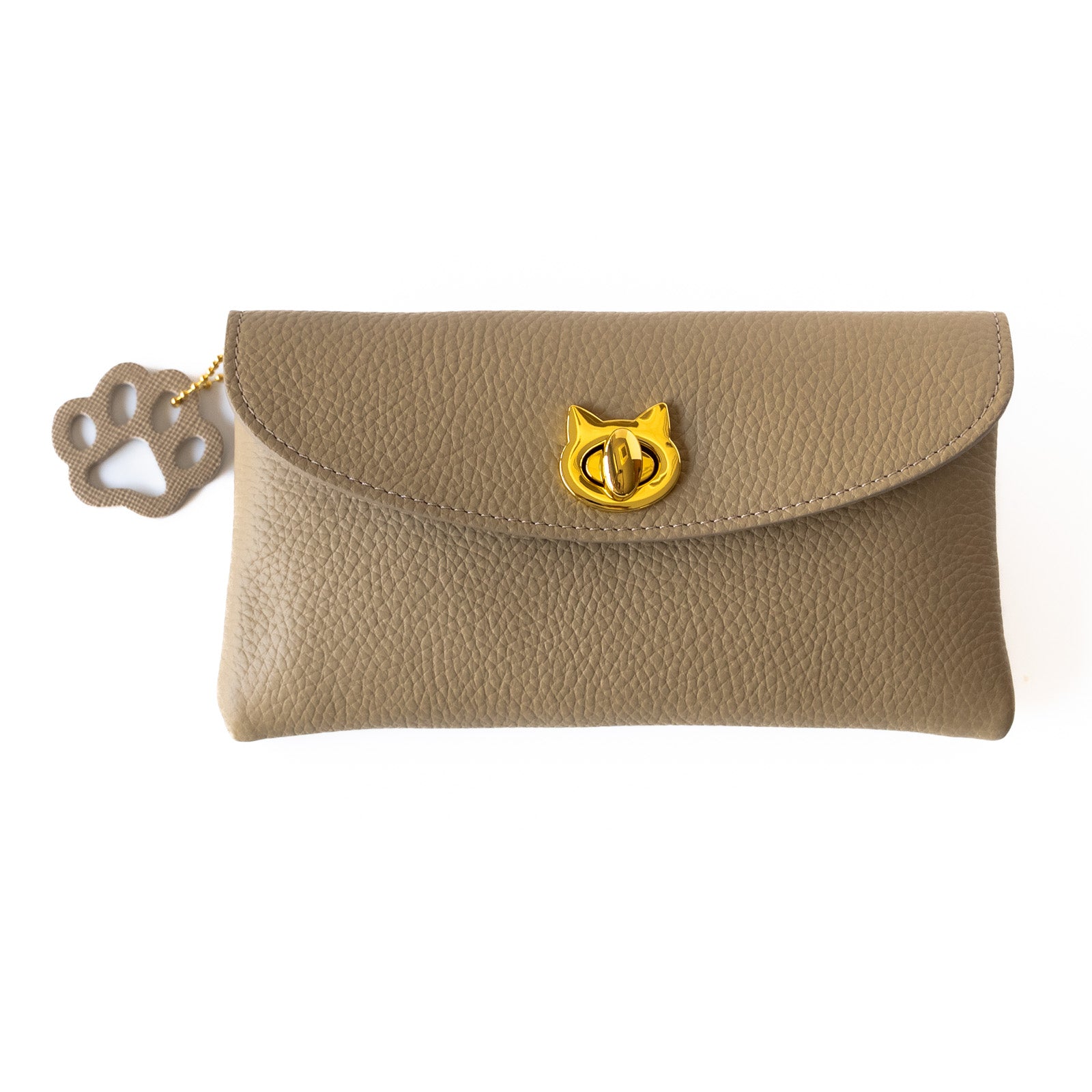 [Limited Color] Frunja Pouch L - Cuir Haché / Tourterelle