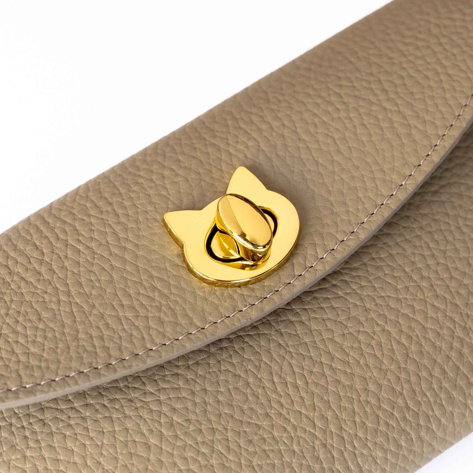 [Limited Color] Frunja Pouch L - Cuir Haché / Tourterelle