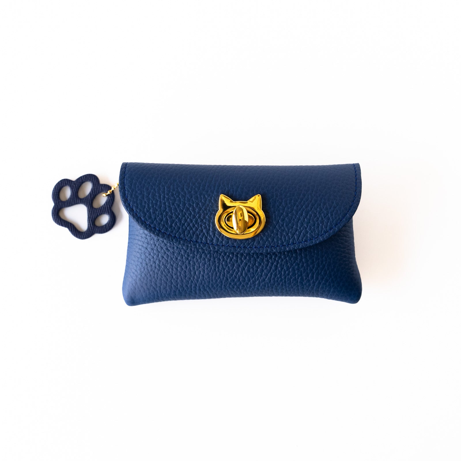 [Limited Color] Frunja Pouch M - Cuir Haché / Royal Blue