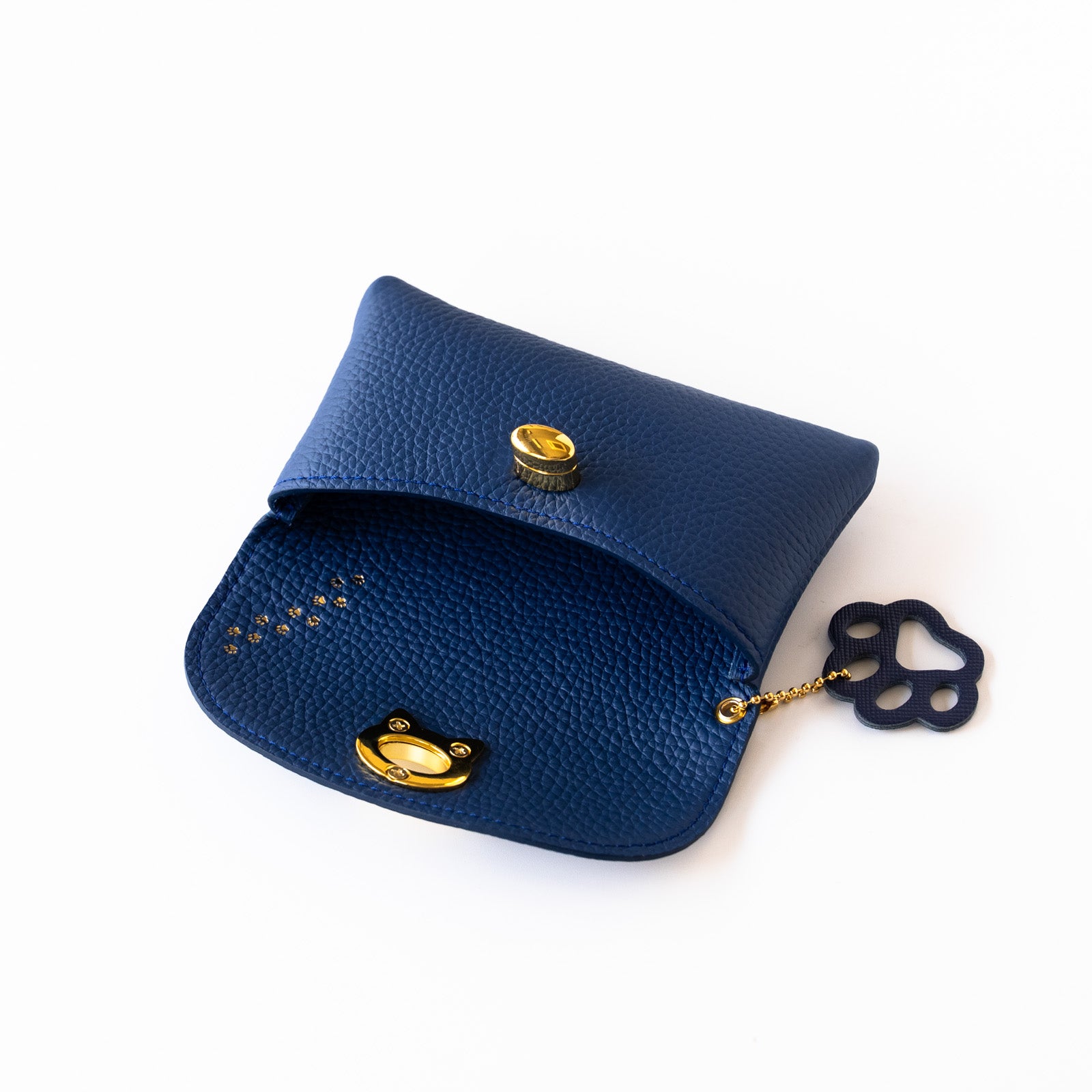[Limited Color] Frunja Pouch M - Cuir Haché / Royal Blue