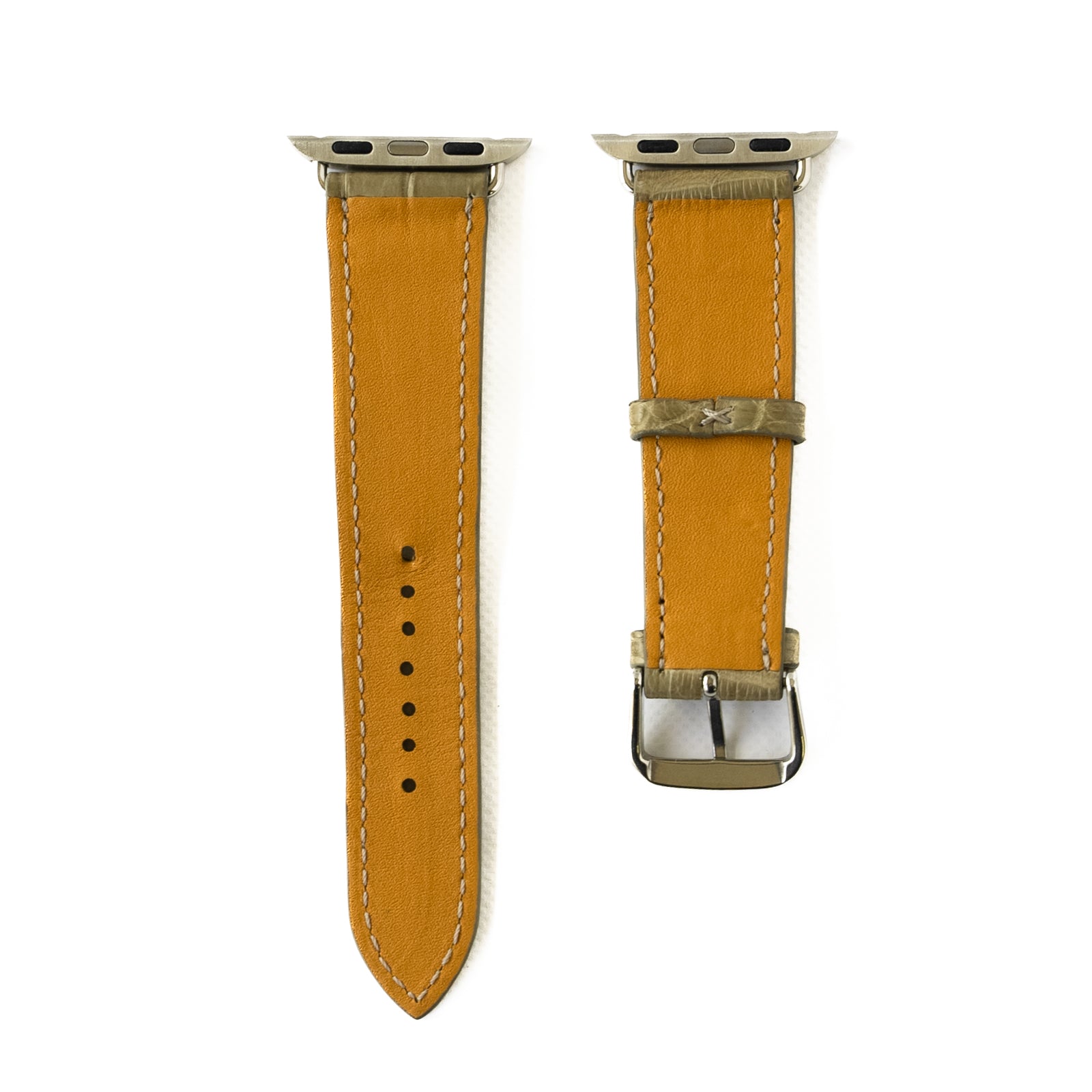 [6th Anniversary Sale] Apple Watch Leather Strap (44MM/40MM) Crocodile
