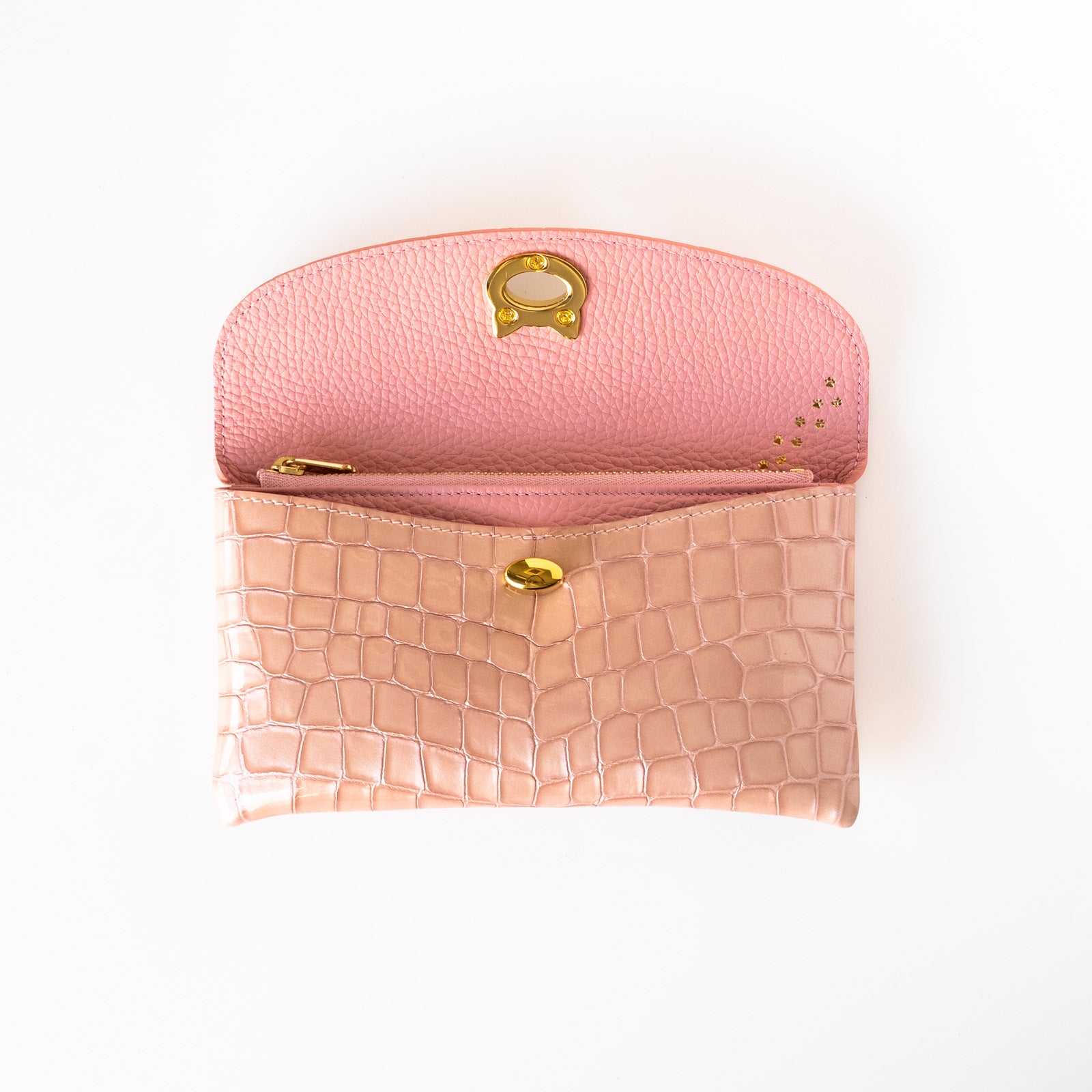[Limited Color] Flap Wallet Flunya Long Chromelle / Peach Gelee