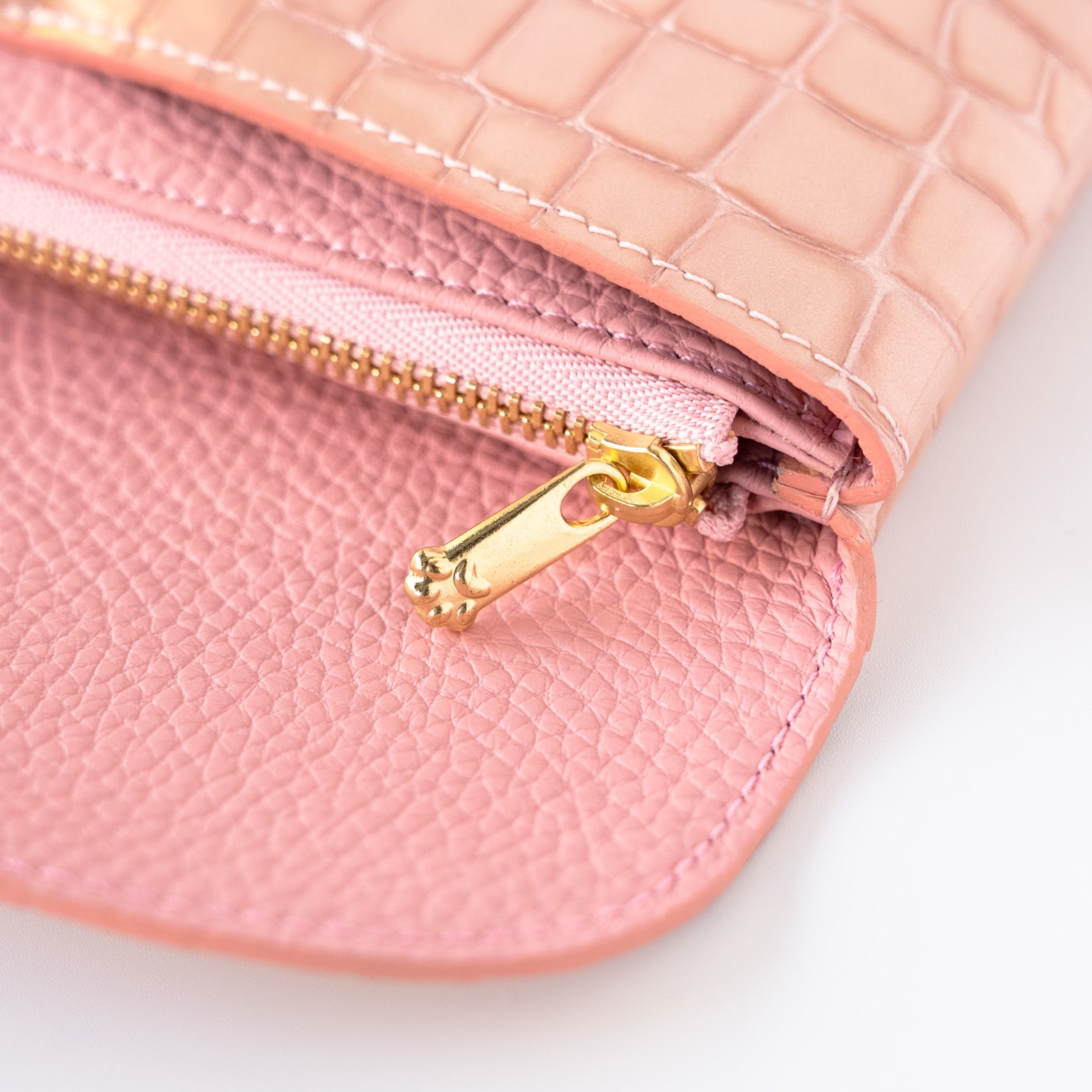 [Limited Color] Flap Wallet Flunya Long Chromelle / Peach Gelee