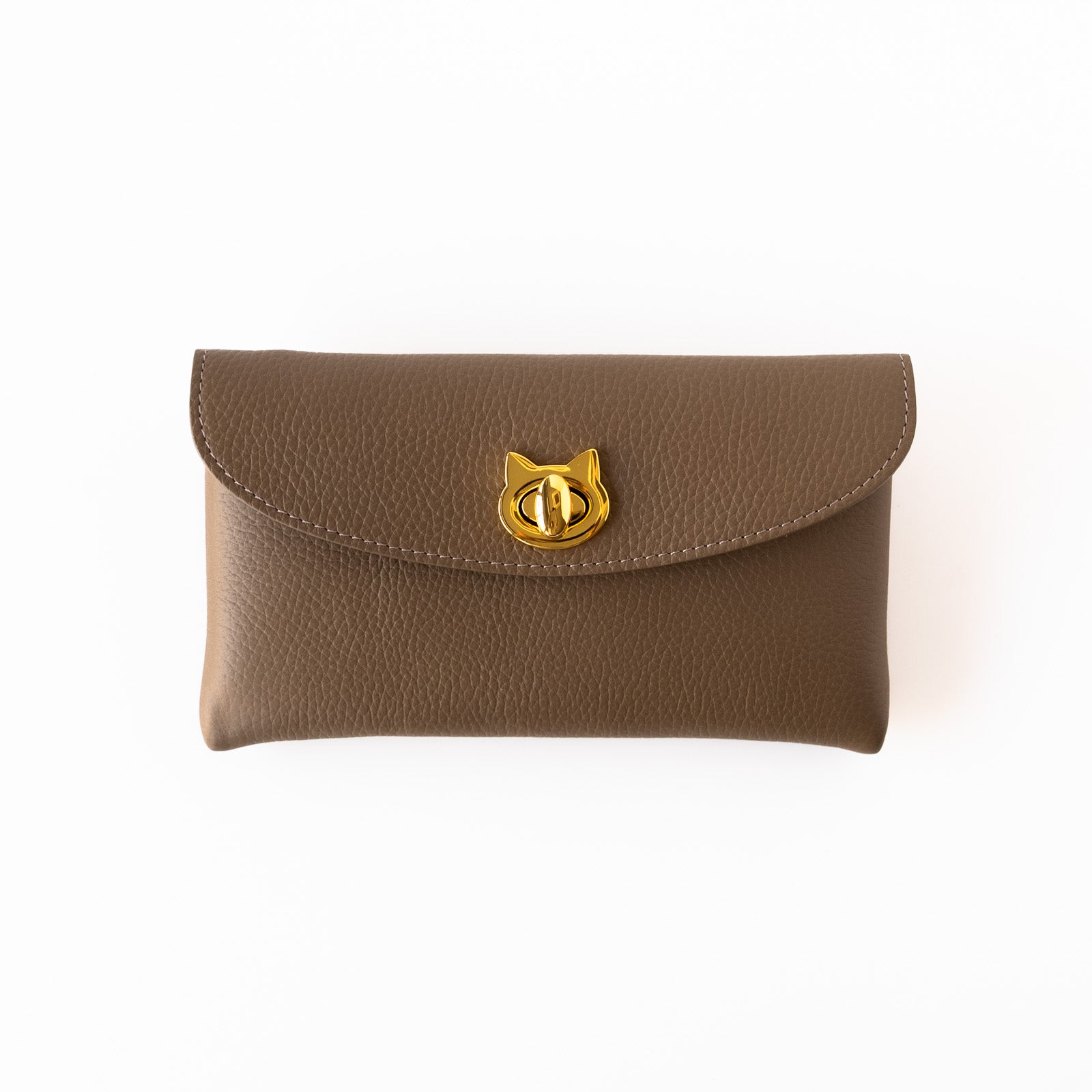 [Limited Edition Color] Flunya Long Flap Wallet Cuir Mash / Étoupe x Mulberry