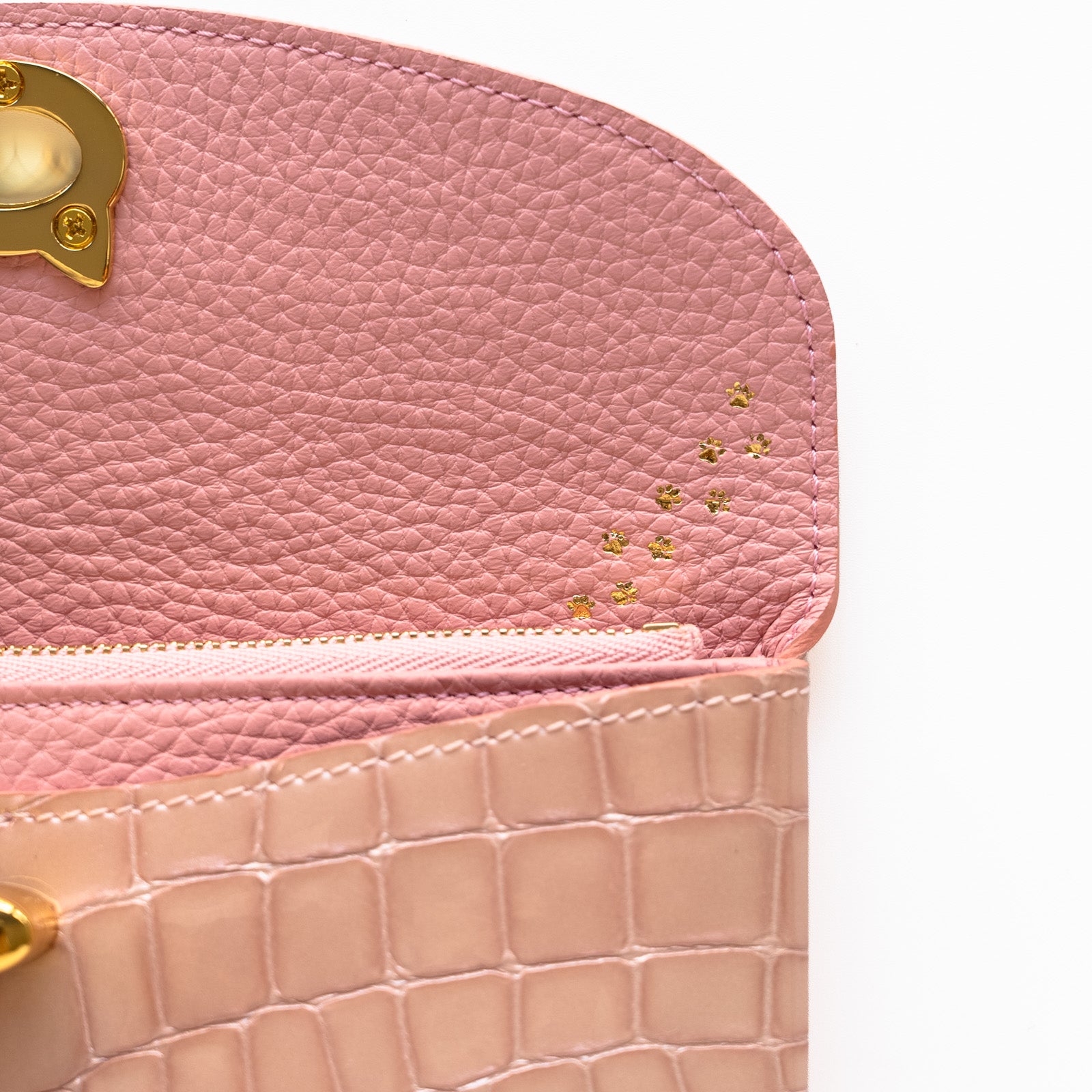 [Limited Color] Flap Wallet Flunya Long Chromelle / Peach Gelee