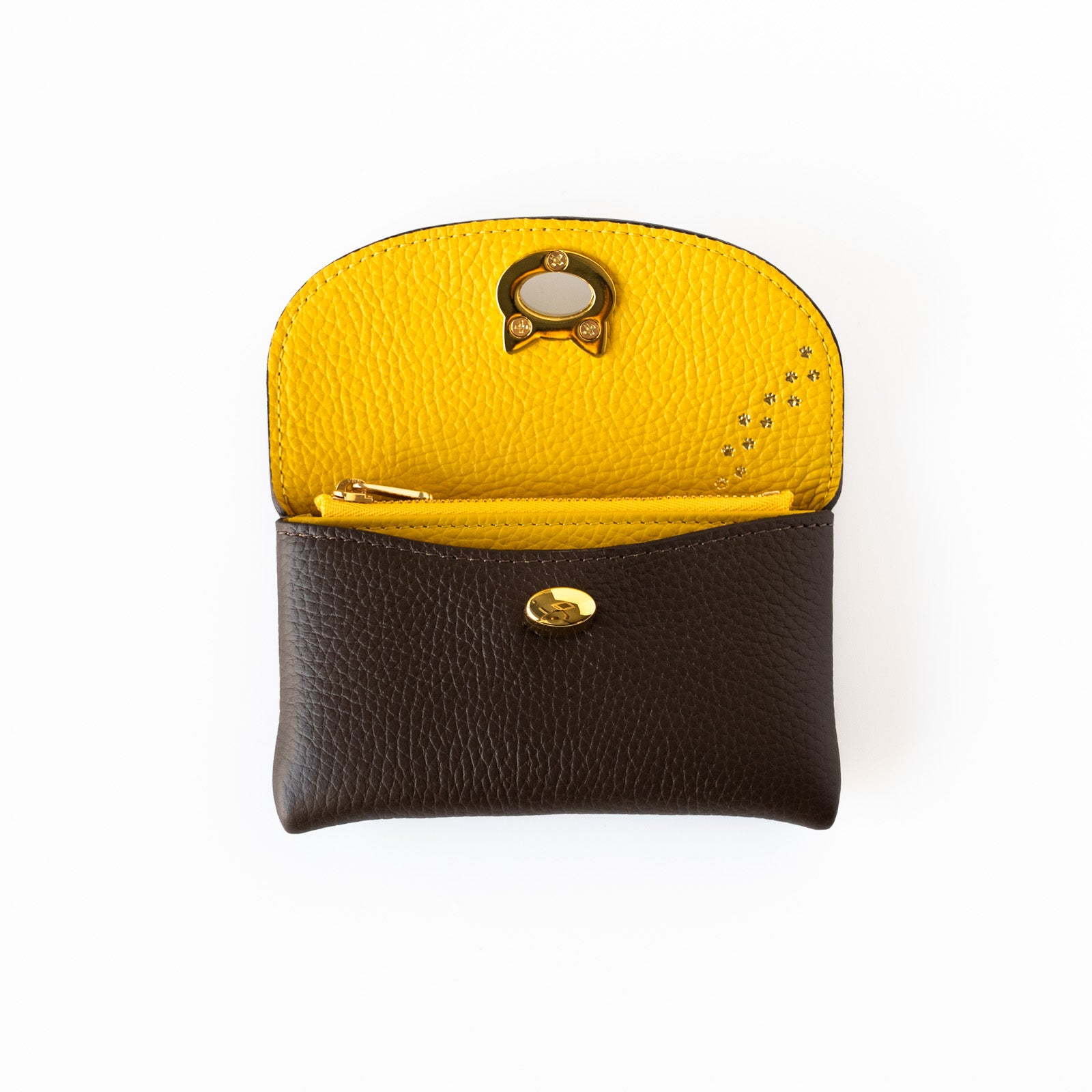 Limited Edition Flap Wallet - Frunja Medium Cuir Mash / Choco x Jonquille