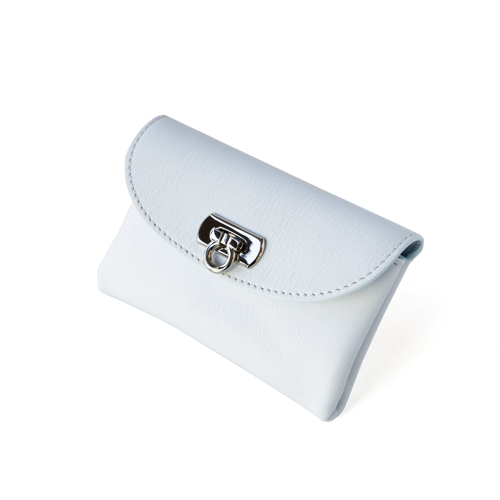 [6th Anniversary Sale] Soft Leather Flap Middle Wallet in Swift Leather / Blue Bloom