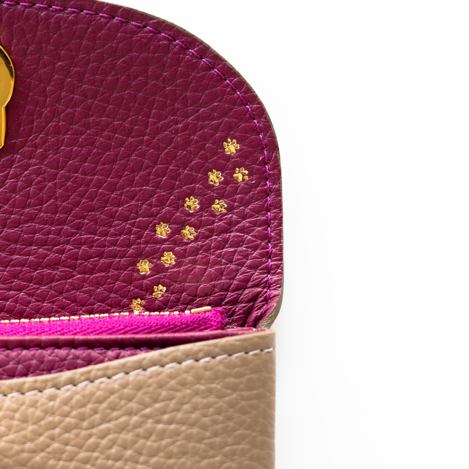 [Limited Color] Flap Wallet - Frunja Medium Cuir Mash / Etoupe x Mulberry
